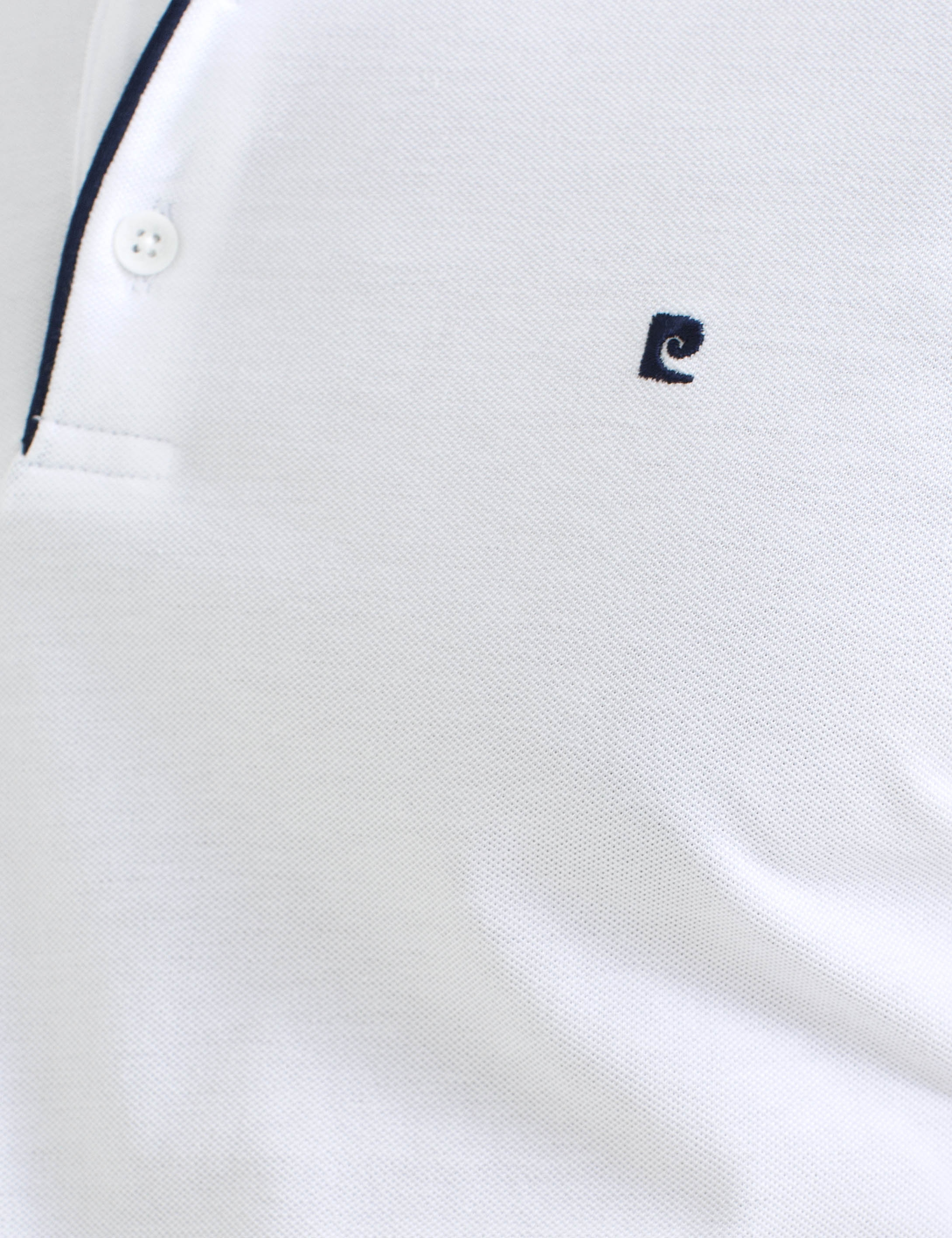 Beyaz Slim Fit Polo Yaka T-Shirt - Image 4