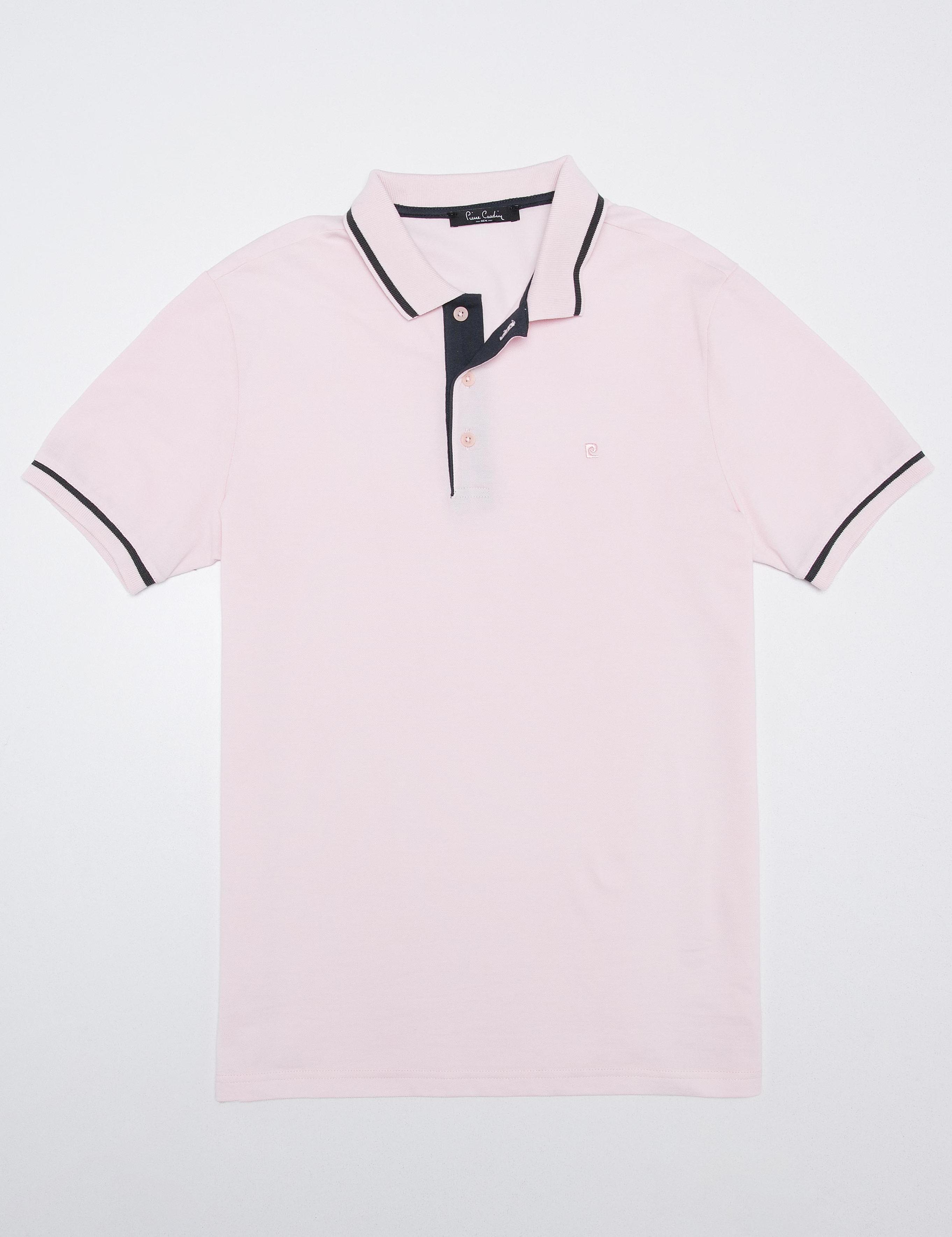 Pembe Slim Fit Polo Yaka T-Shirt