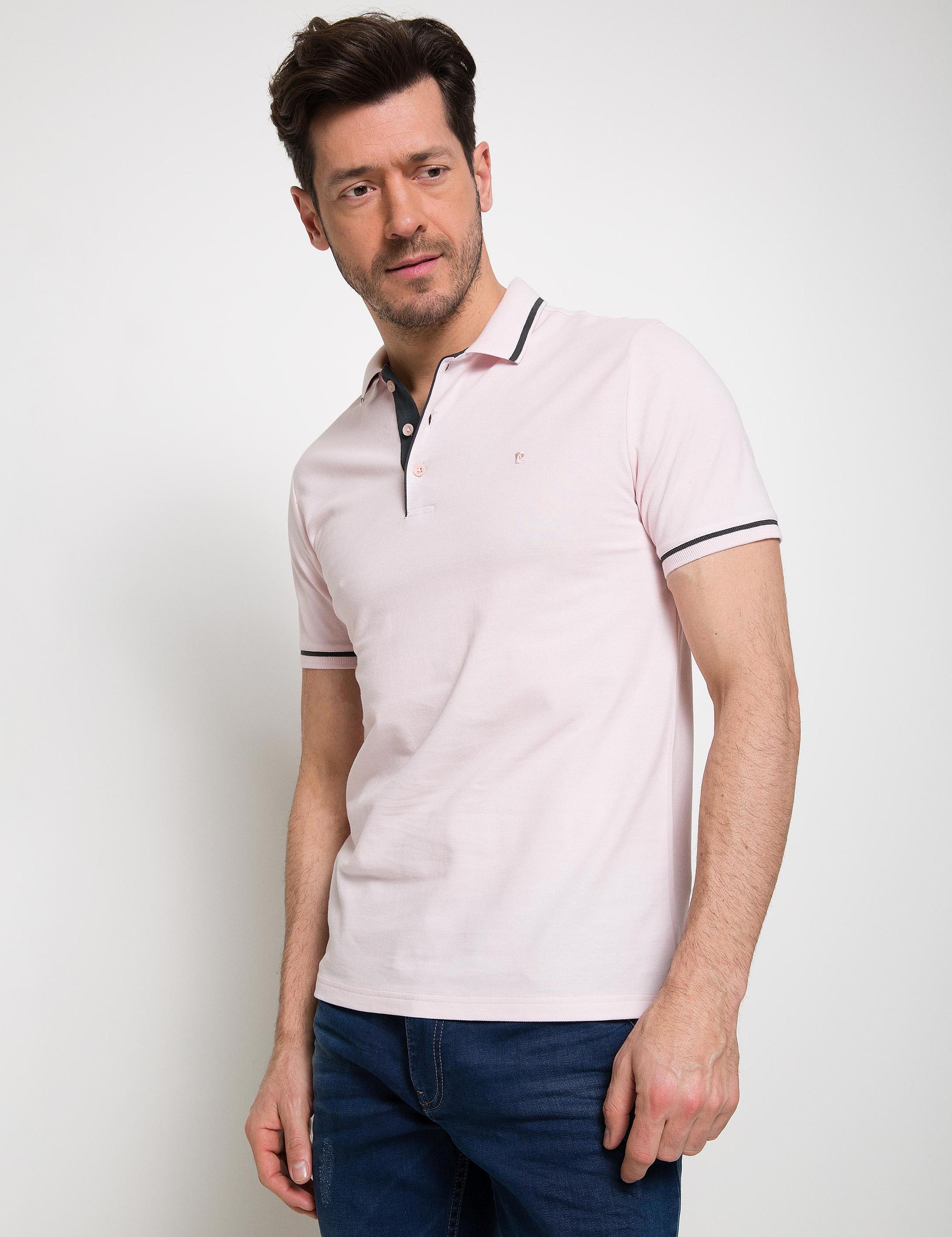 Pembe Slim Fit Polo Yaka T-Shirt