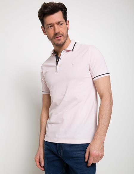 Pembe Slim Fit Polo Yaka T-Shirt - 50187370179
