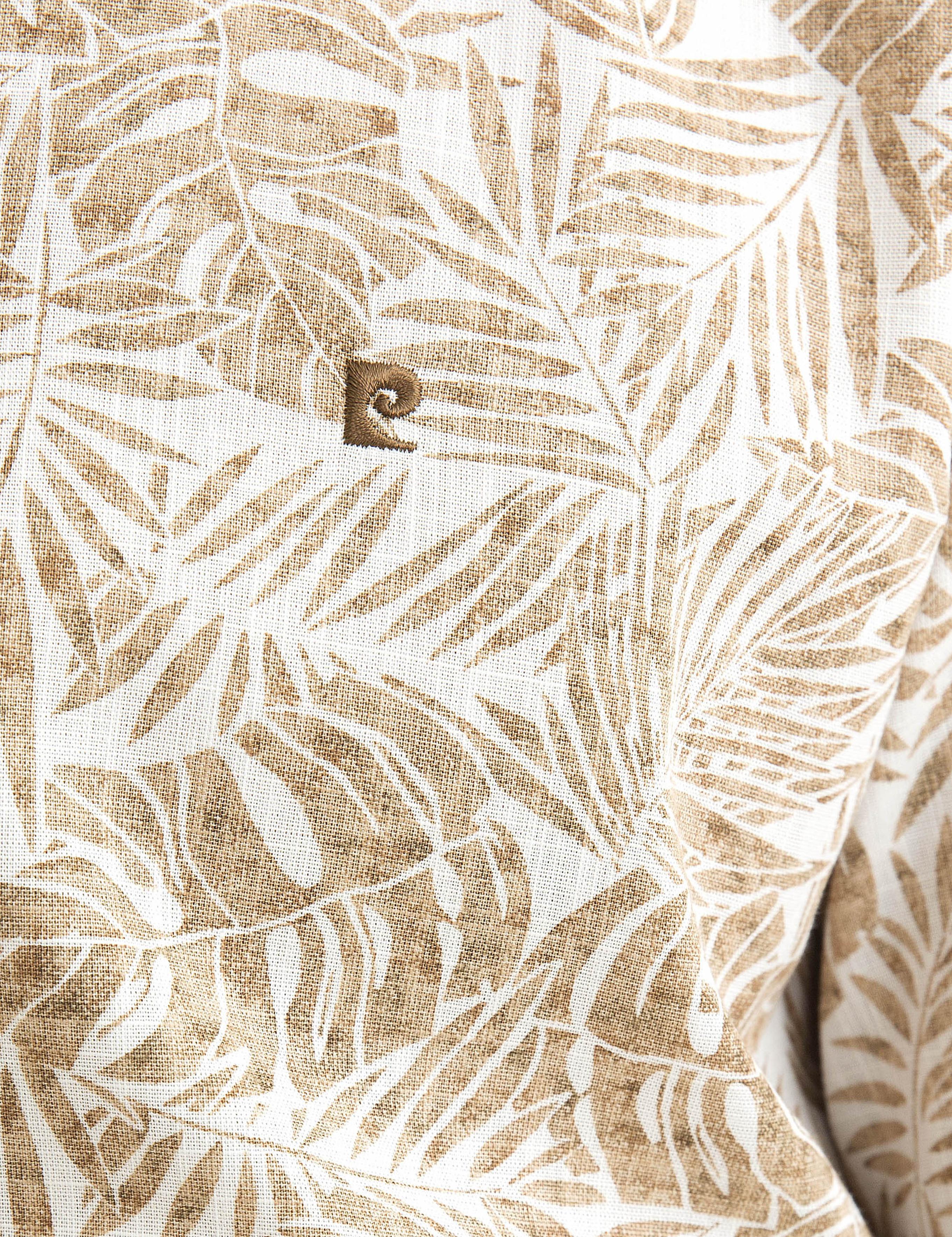 Bej Slim Fit Uzun Kollu Gömlek