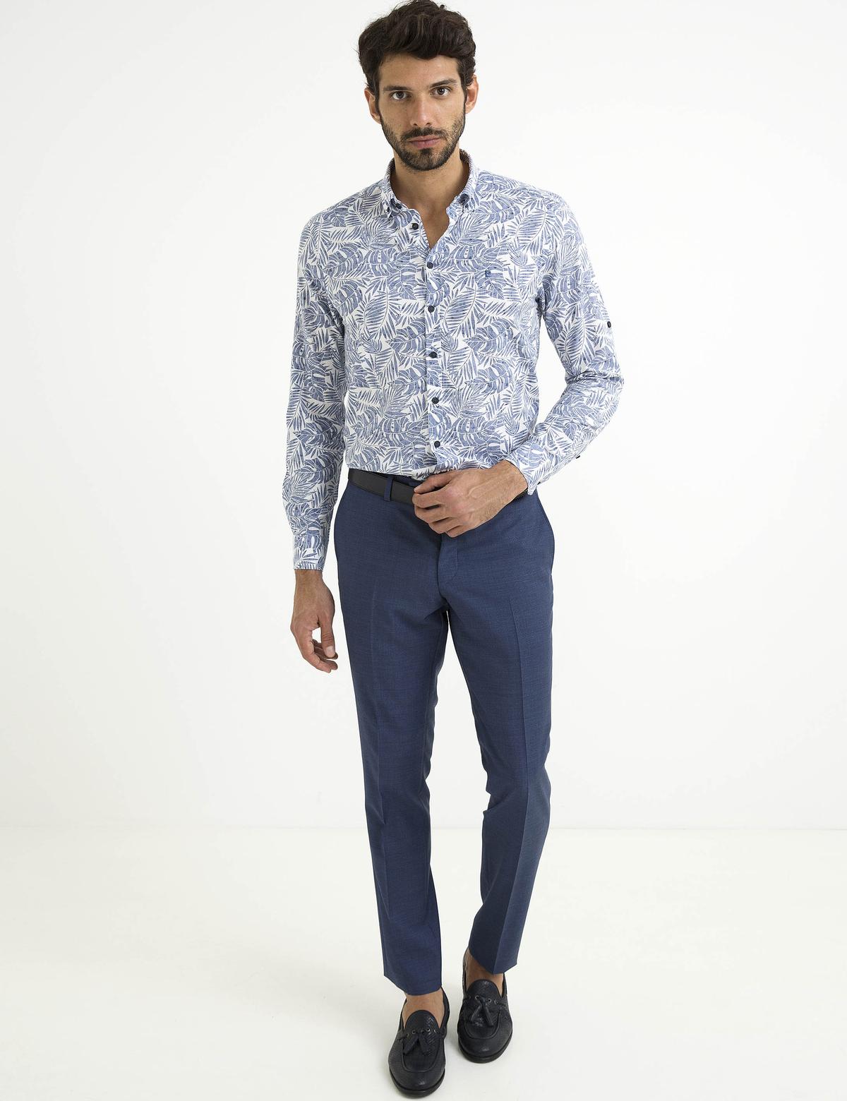 Mavi Slim Fit Gömlek