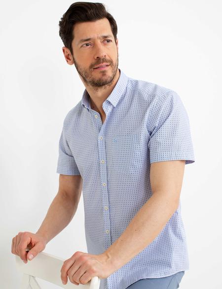 Mavi Regular Fit Kısa Kollu Gömlek - 50187445006