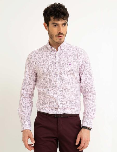 Slim Bordo Gömlek - 50187451005