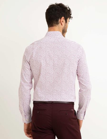 Slim Bordo Gömlek - 50187451005