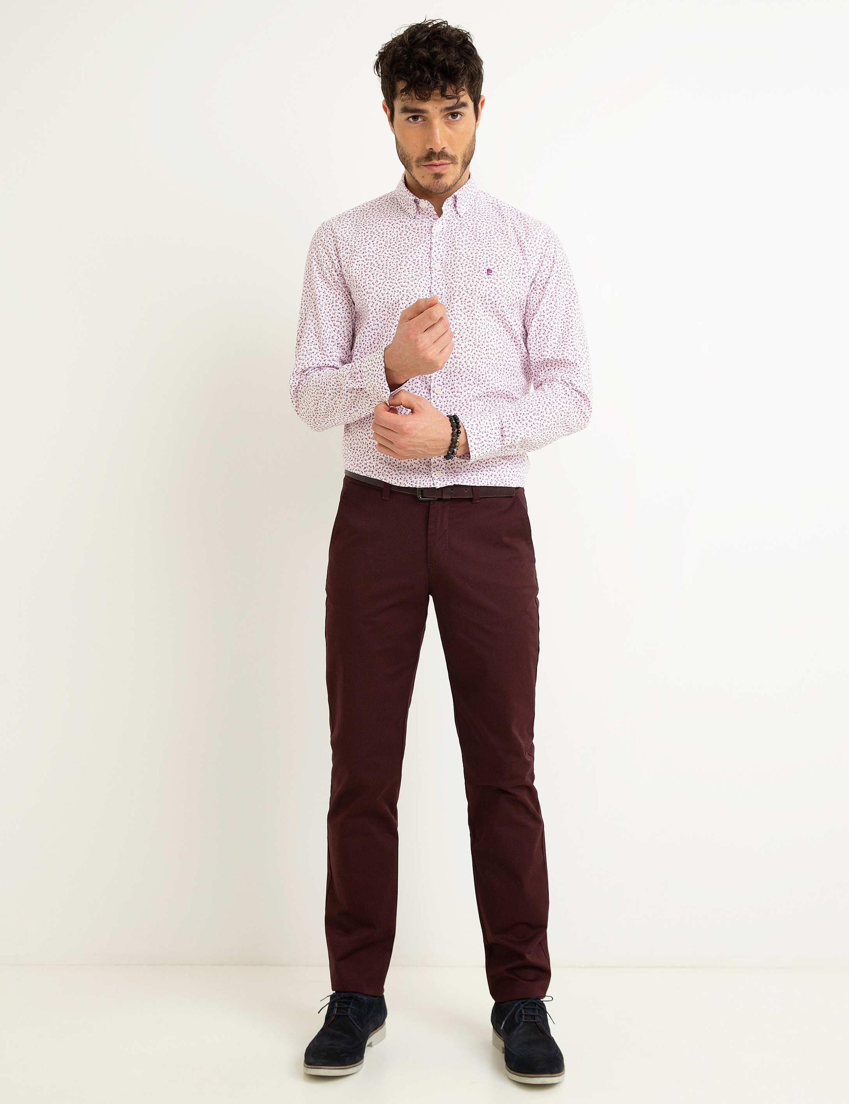 Slim Bordo Gömlek