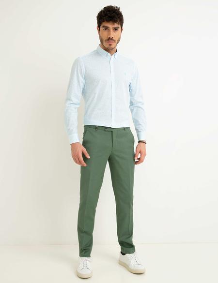 Turkuaz Slim Fit Uzun Kollu Gömlek - 50187451014