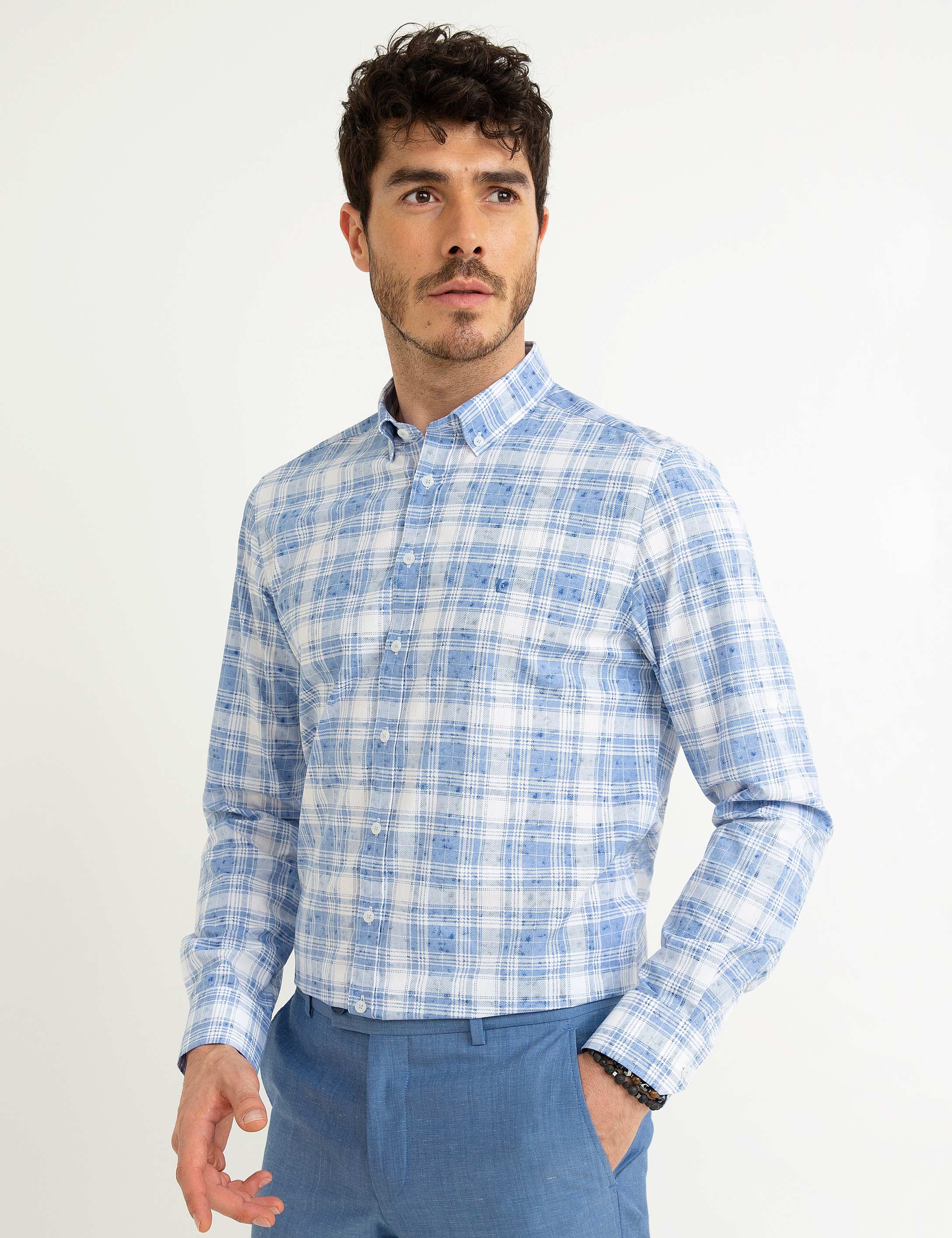 Mavi Slim Fit Gömlek