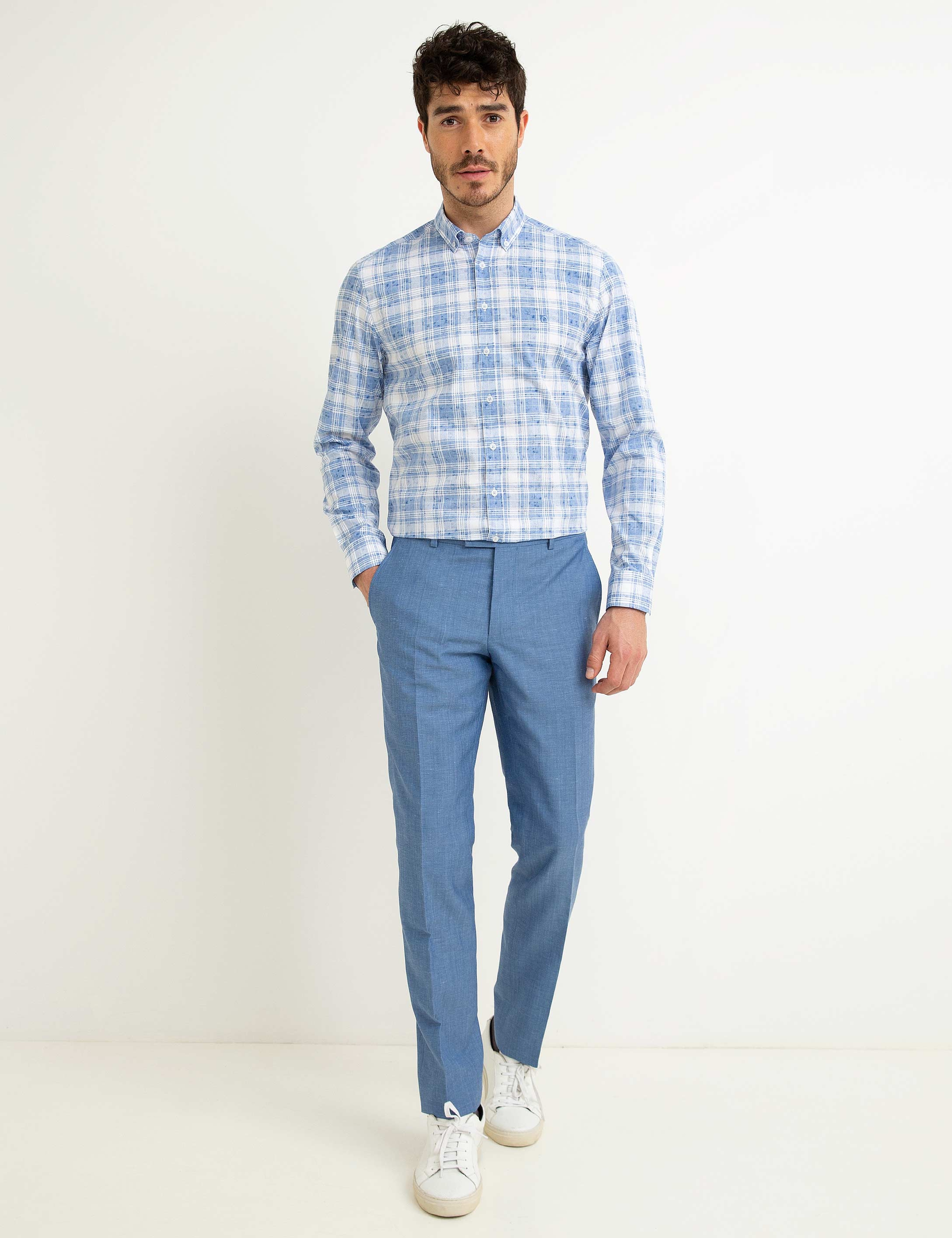 Mavi Slim Fit Gömlek