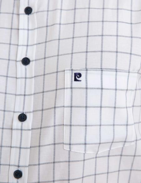 Beyaz Regular Fit Kısa Kollu Gömlek - 50187492002