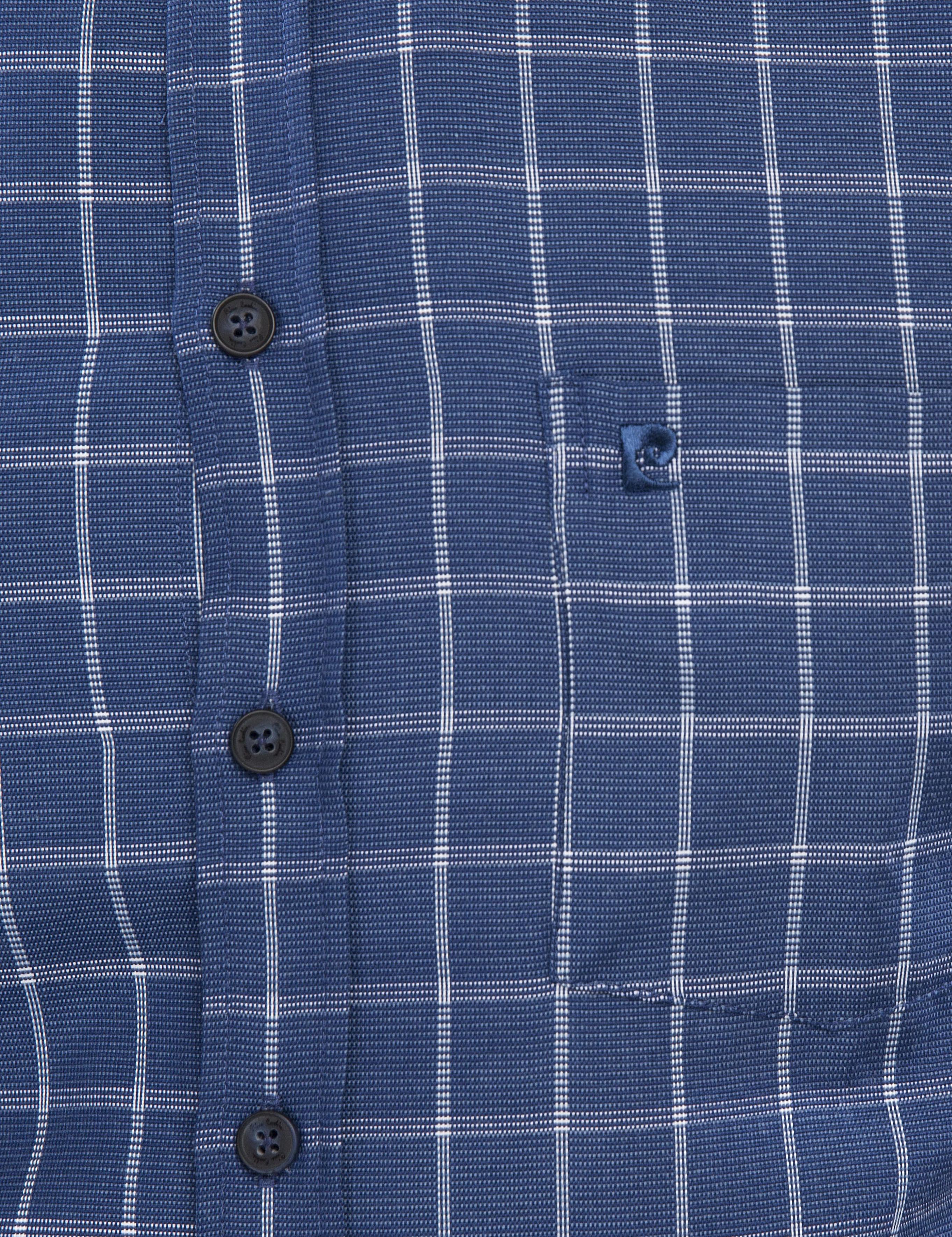 Lacivert Regular Fit Kısa Kollu Gömlek