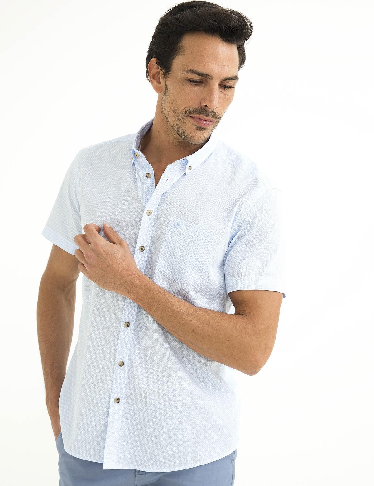 Açık Mavi Regular Fit Kısa Kollu Gömlek