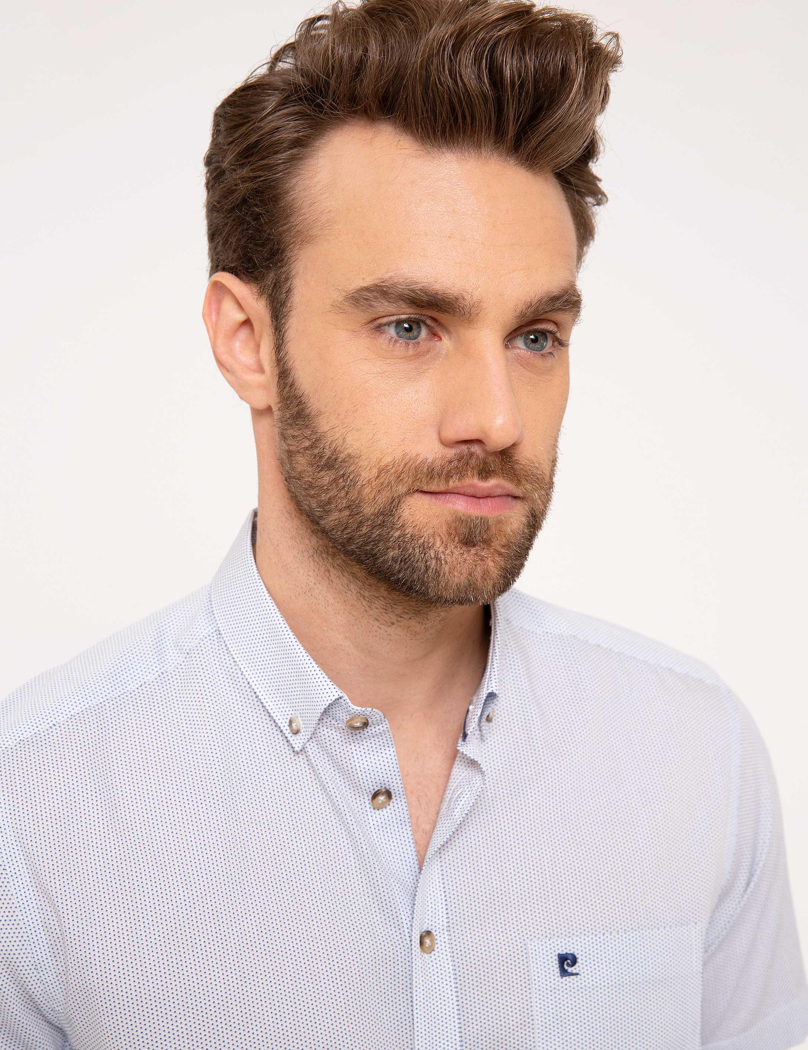 Lacivert Regular Fit Kısa Kollu Gömlek