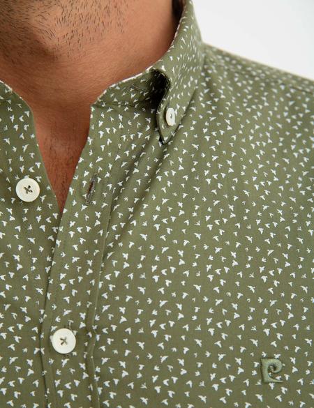 Yeşil Slim Fit Uzun Kollu Gömlek - 50187575010