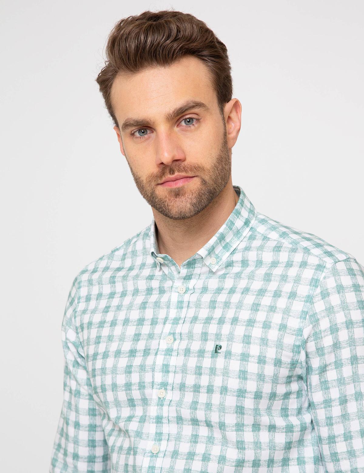 Yeşil Slim Fit Gömlek - 50187589017