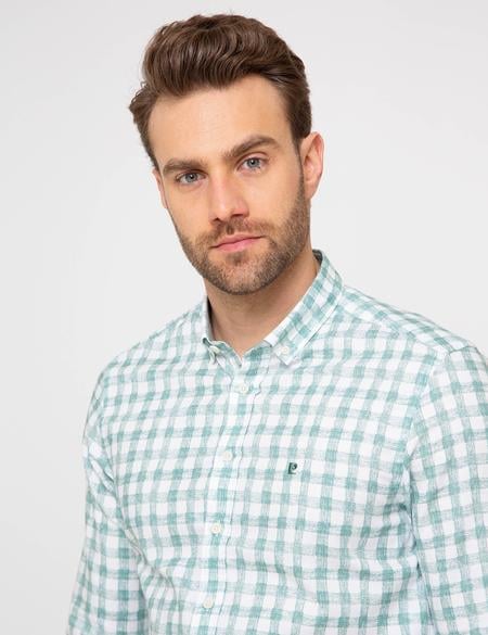 Yeşil Slim Fit Gömlek - 50187589017