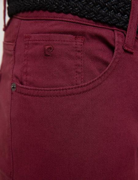 Bordo Slim Fit Kanvas Pantolon - 50187805039