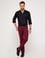 Bordo Slim Fit Kanvas Pantolon