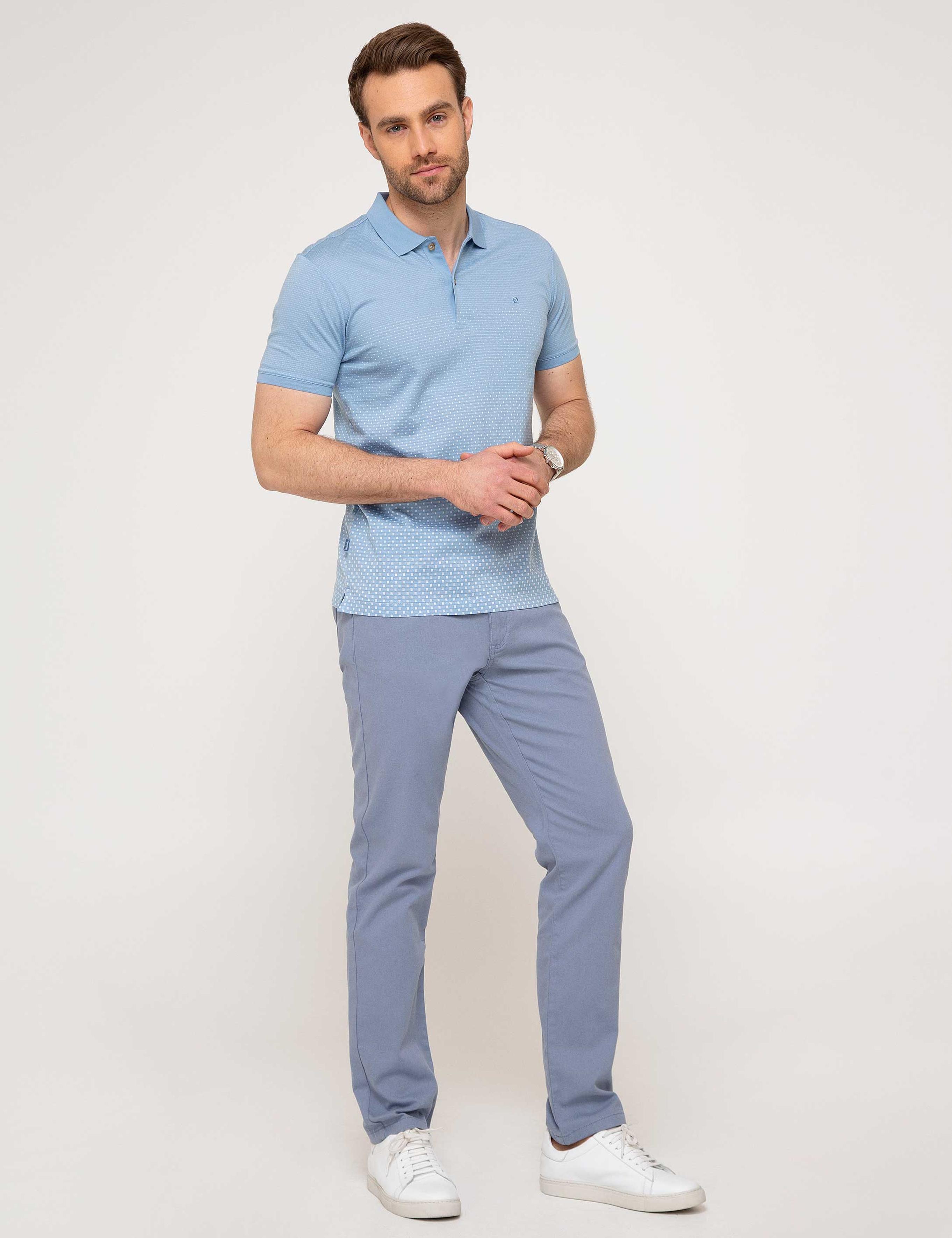 Koyu Mavi Slim Fit Kanvas Pantolon