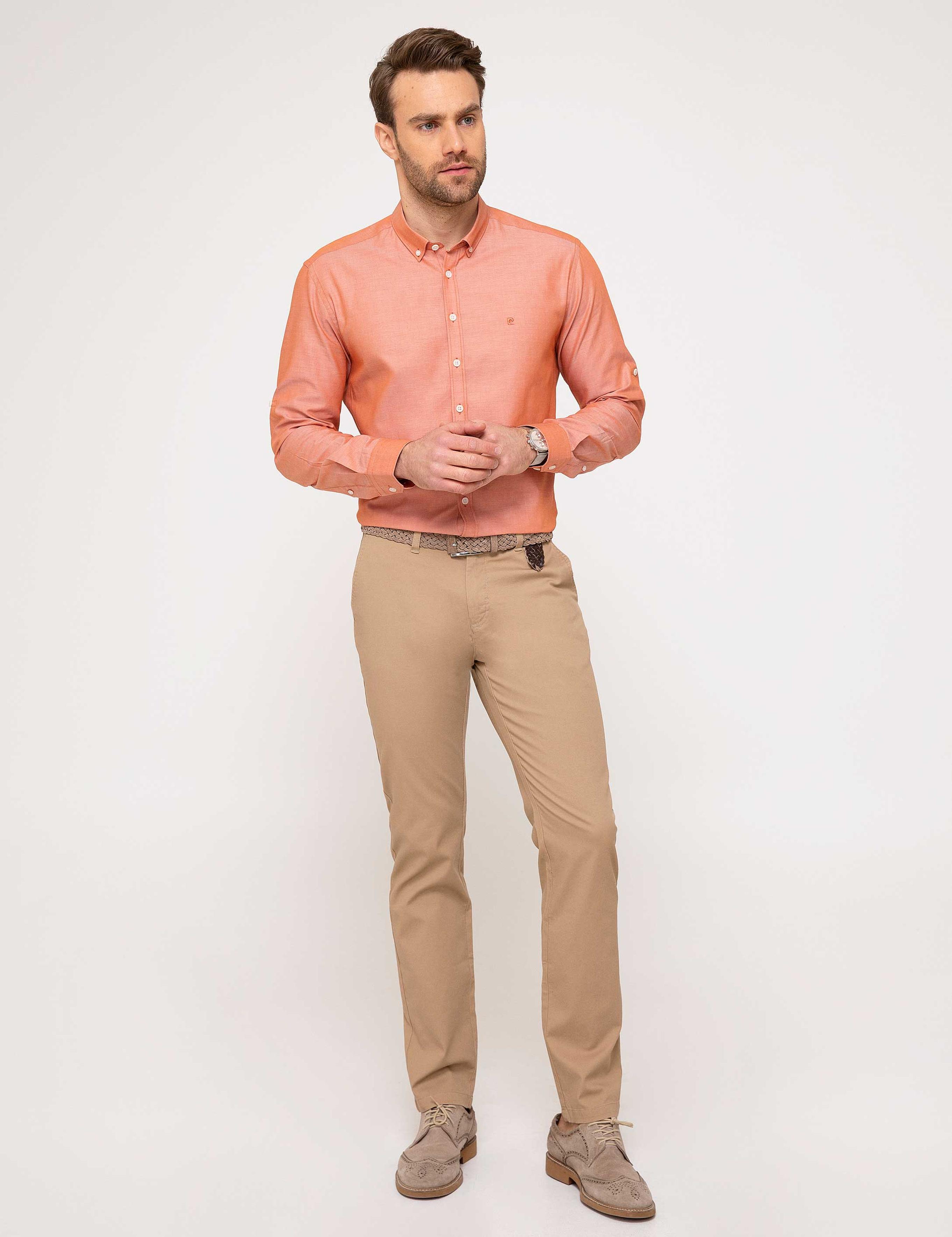 Camel Slim Fit Chino Pantolon