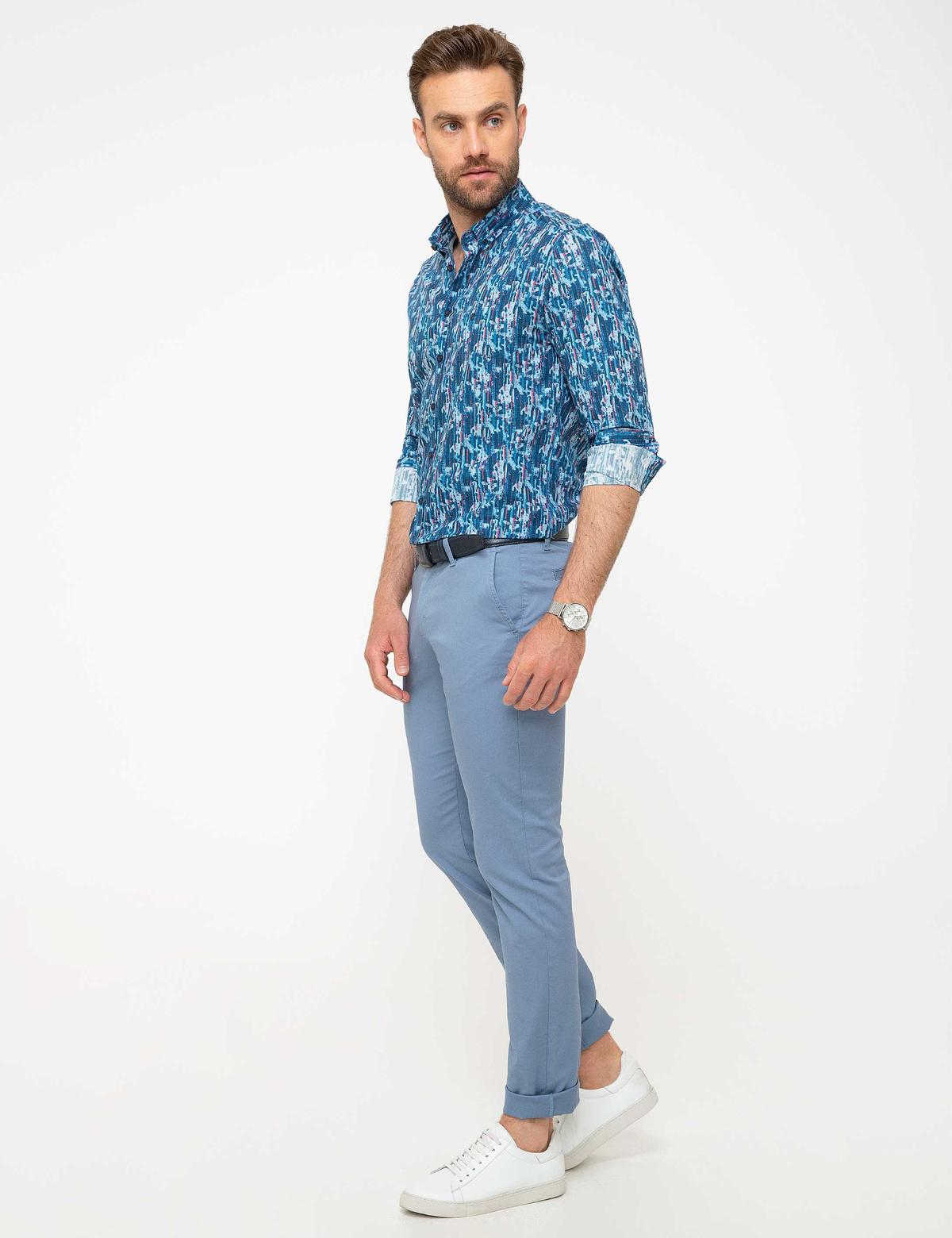 Saks Slim Fit Kanvas Pantolon - 50187806038