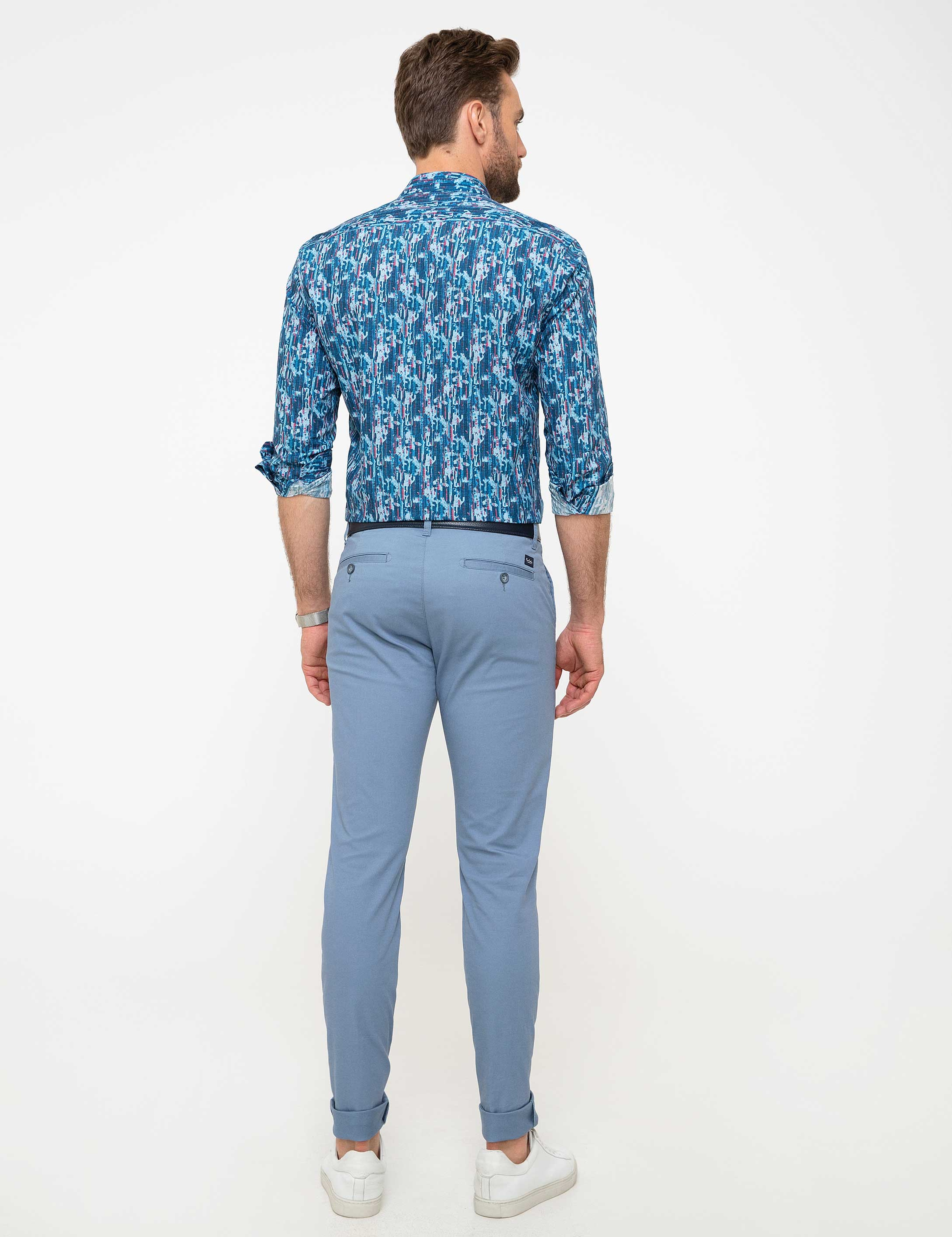 Saks Slim Fit Kanvas Pantolon - Image 3