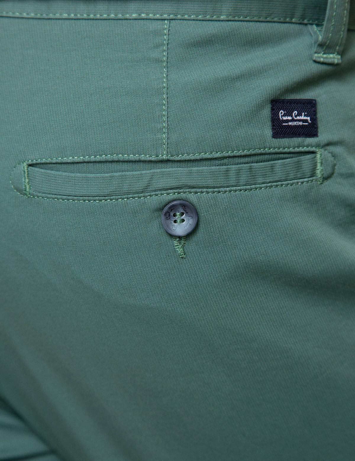 Yeşil Slim Fit Kanvas Pantolon - 50187806068