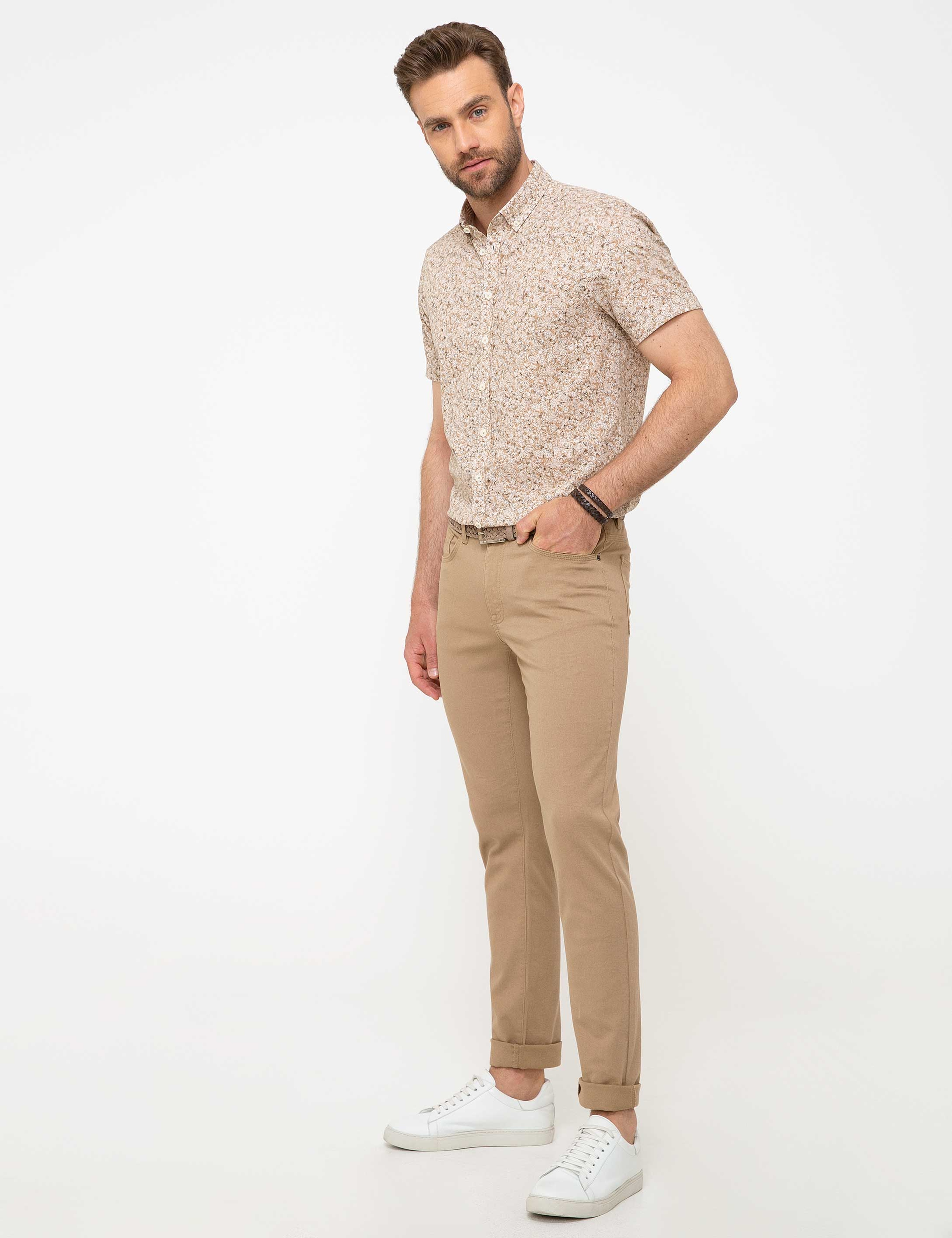 Camel Slim Fit Chino Pantolon - Image 2
