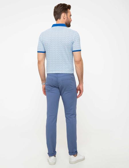 Petrol Mavi Slim Fit Chino Pantolon - 50187807070