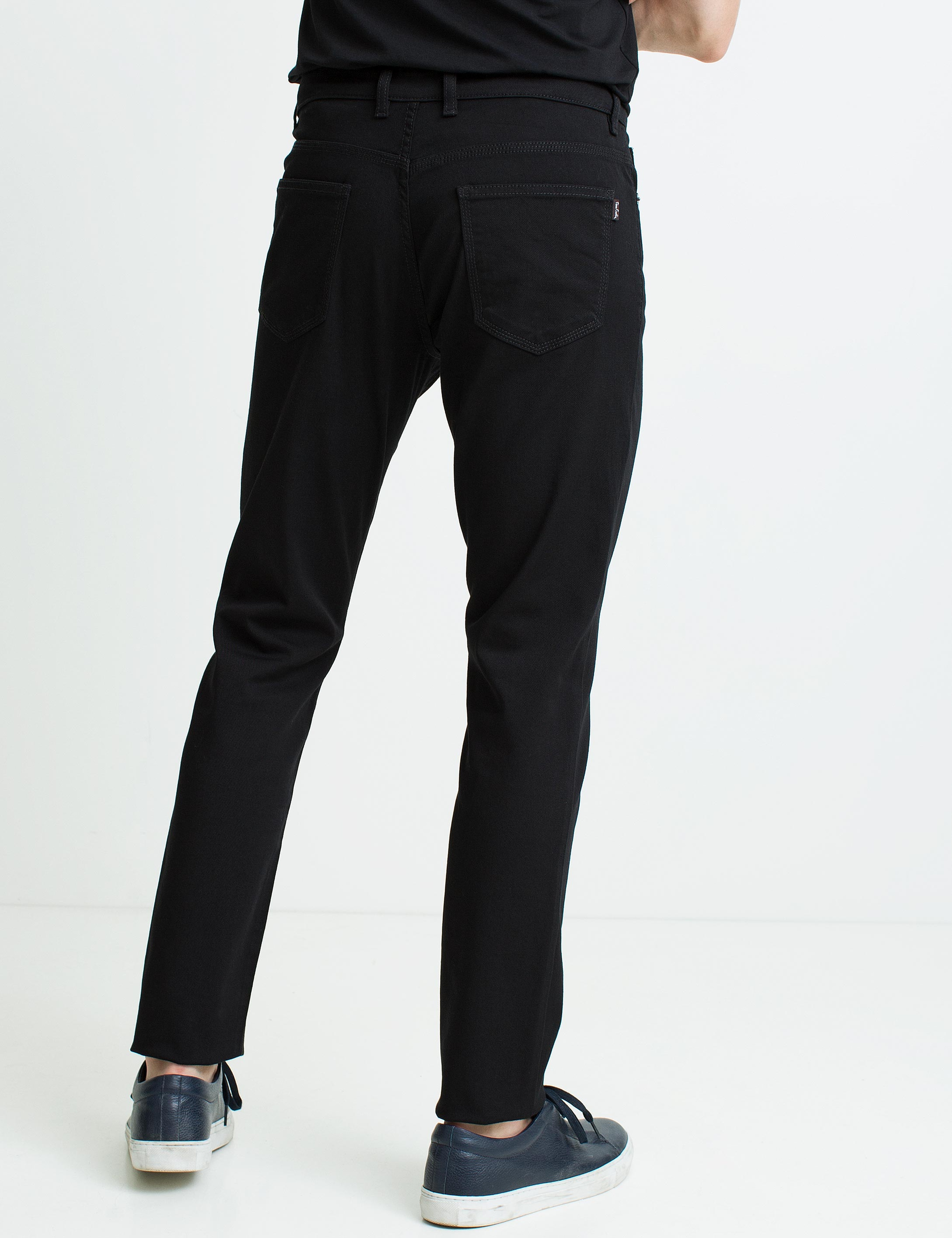 Siyah Slim Fit Chino Pantolon - Image 3