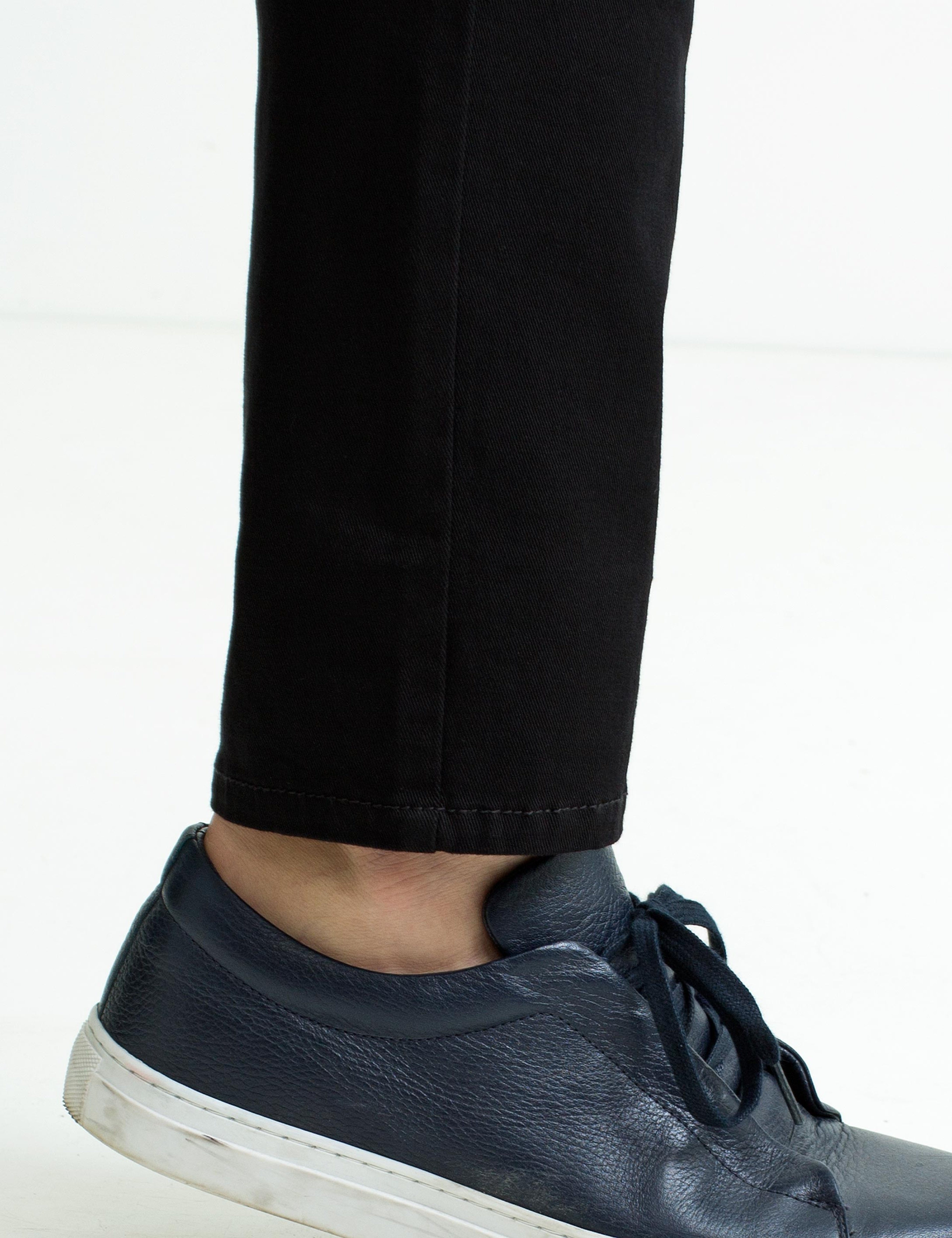 Siyah Slim Fit Chino Pantolon - Image 4