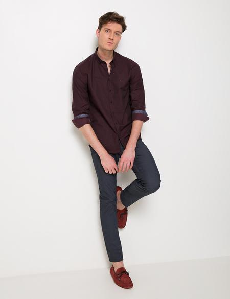 Slim Bordo Gömlek - 50187953001