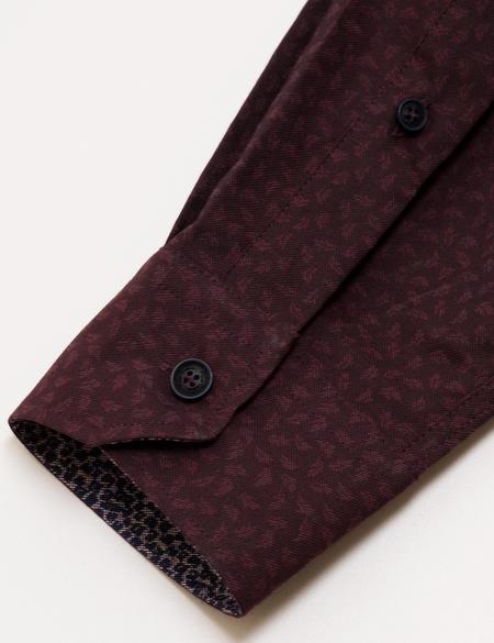 Slim Bordo Gömlek - 50187953001