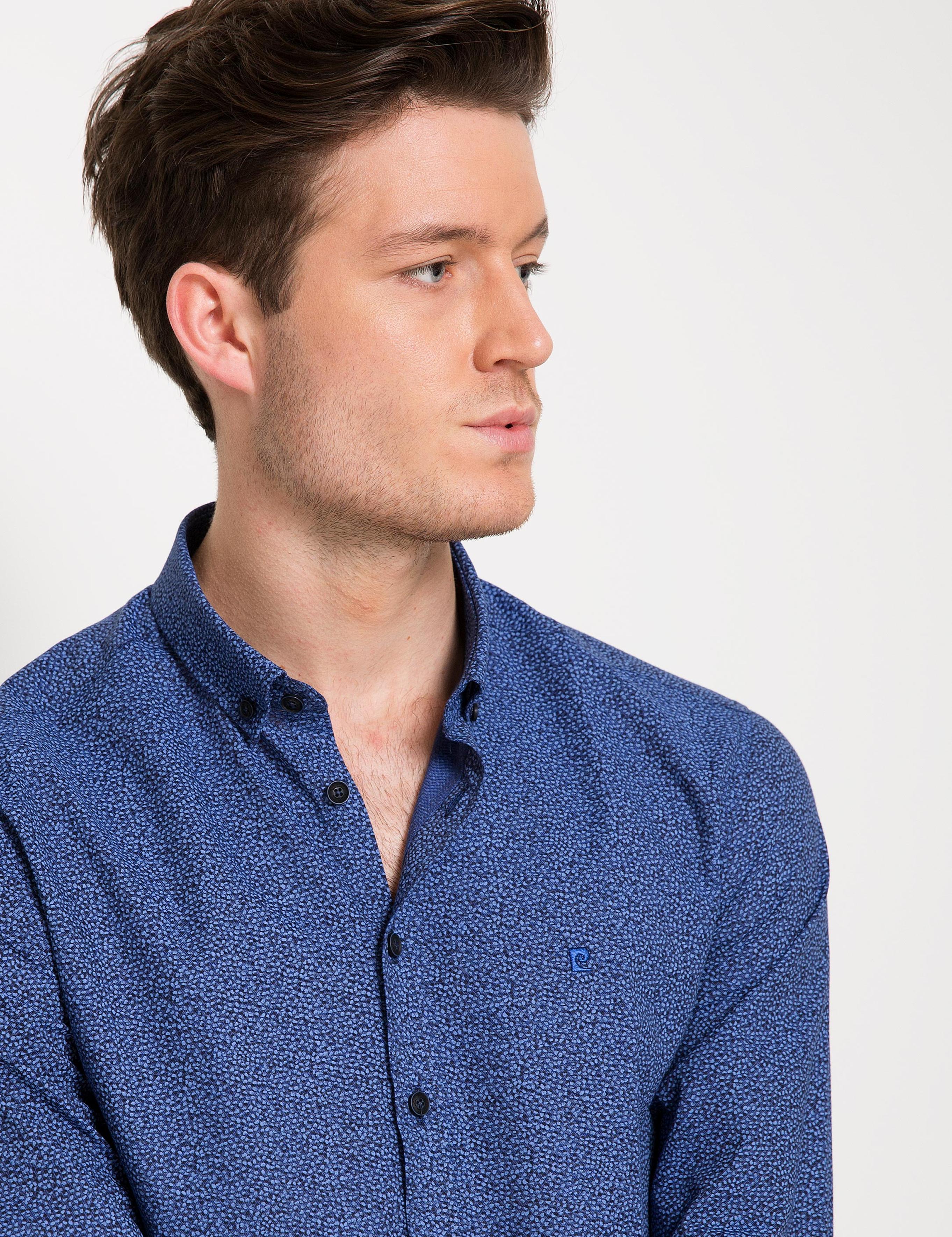 Koyu Mavi Slim Fit Gömlek