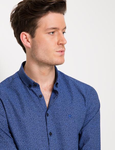 Koyu Mavi Slim Fit Gömlek - 50187968019