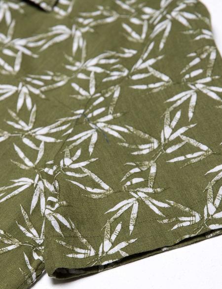 Yeşil Slim Fit Kısa Kollu Gömlek - 50189059020