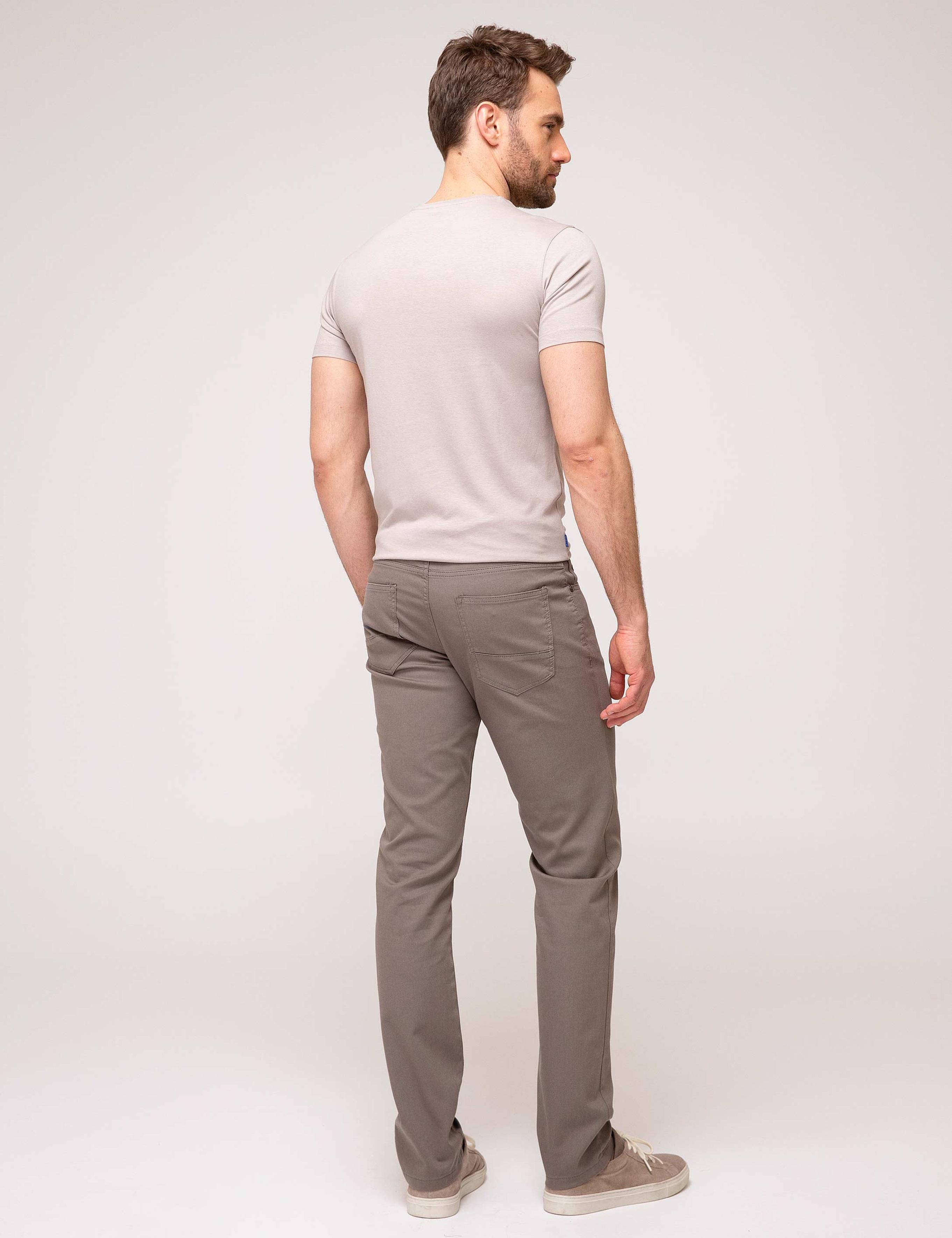 Gri Slim Fit Chino Pantolon