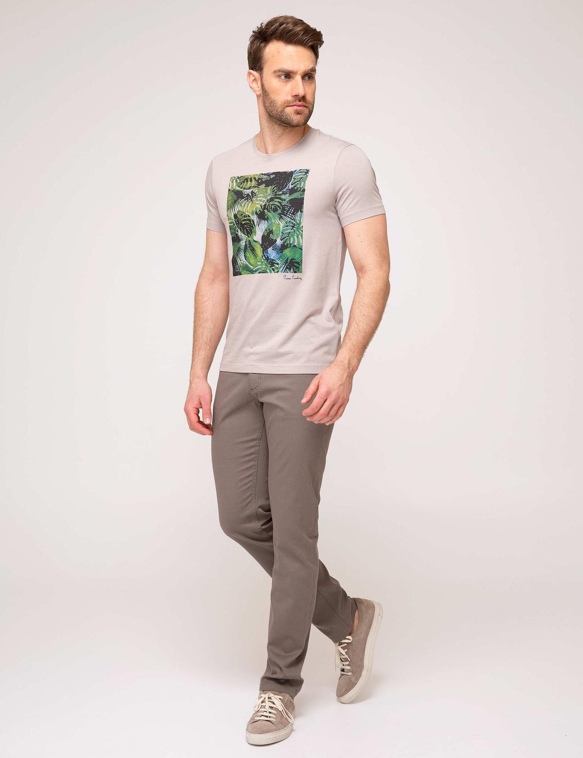 Gri Slim Fit Chino Pantolon