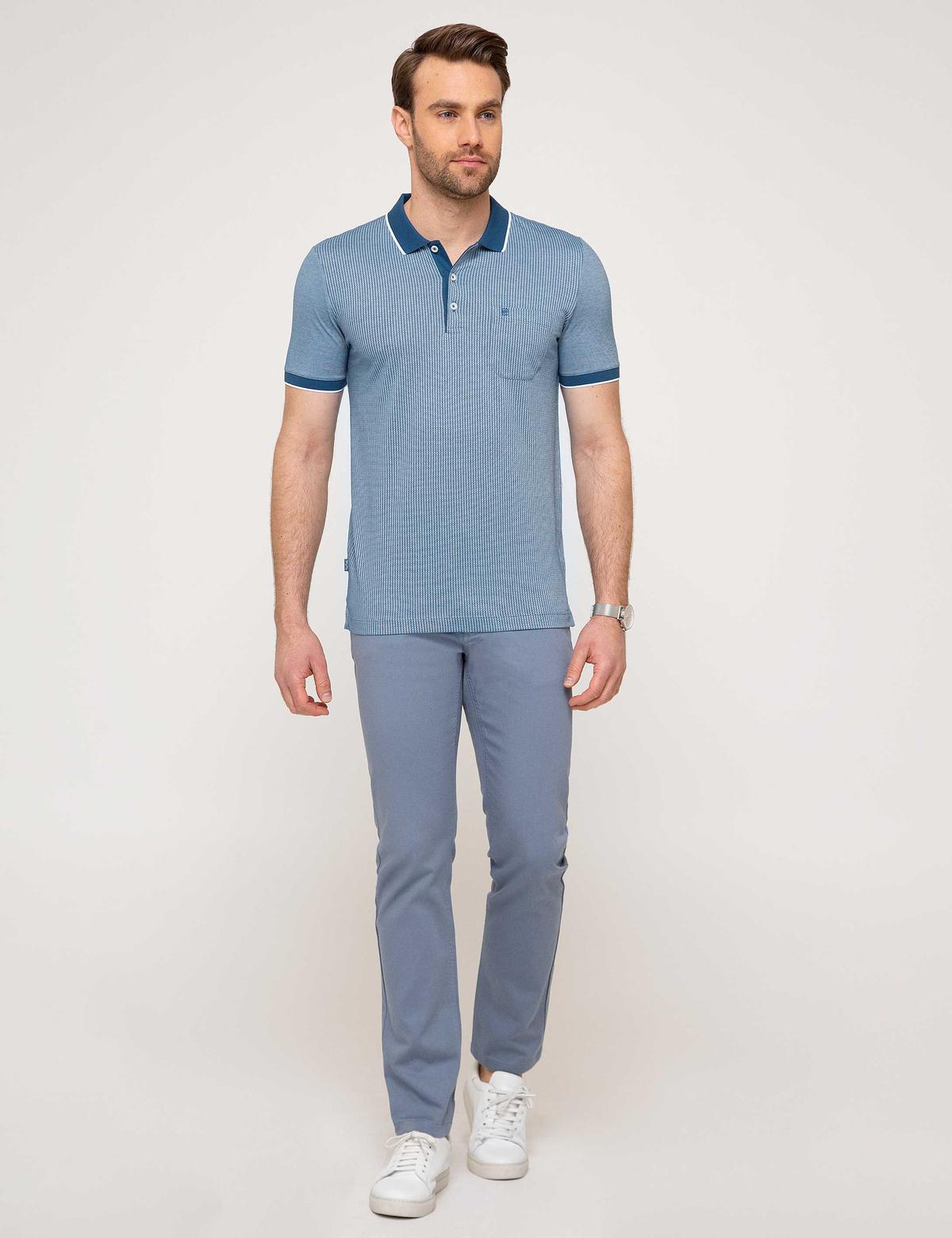 Koyu Mavi Slim Fit Chino Pantolon