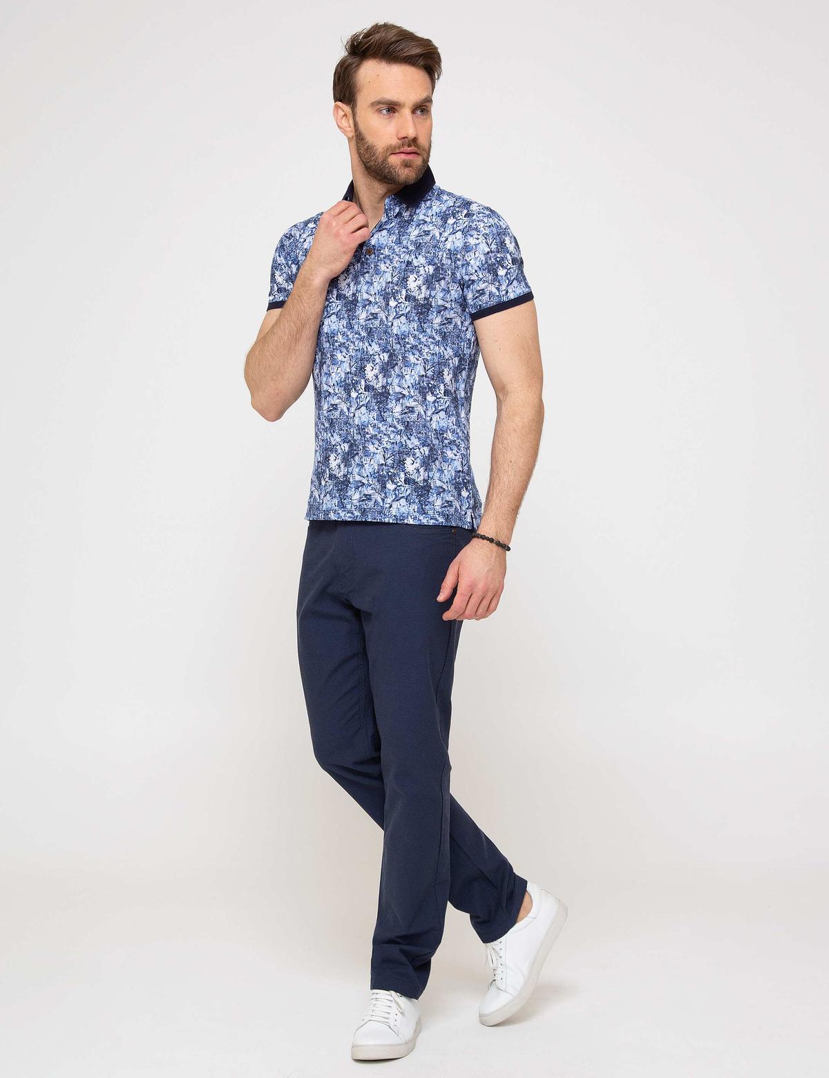 Lacivert Slim Fit Chino Pantolon