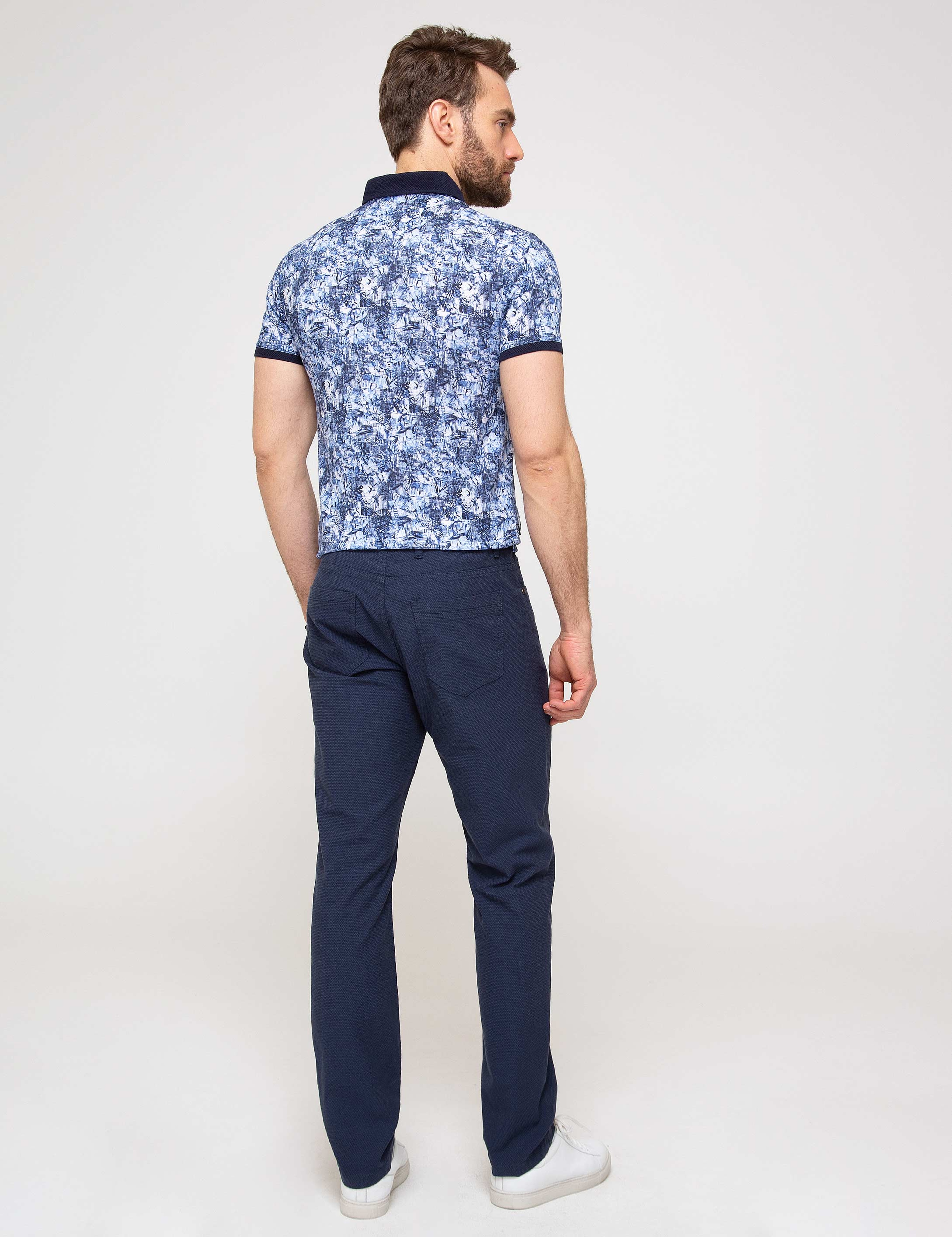 Lacivert Slim Fit Chino Pantolon - Image 4