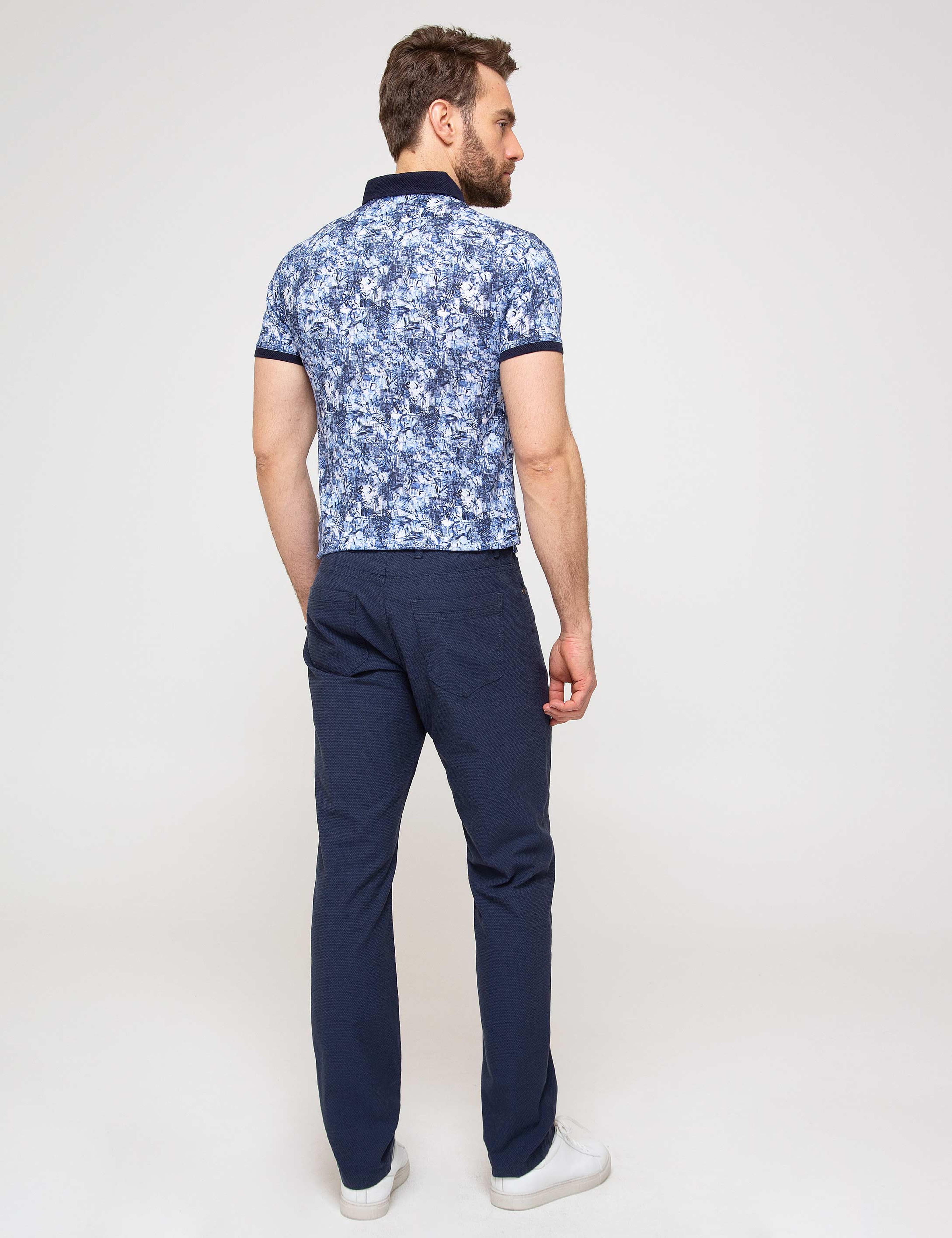 Lacivert Slim Fit Chino Pantolon