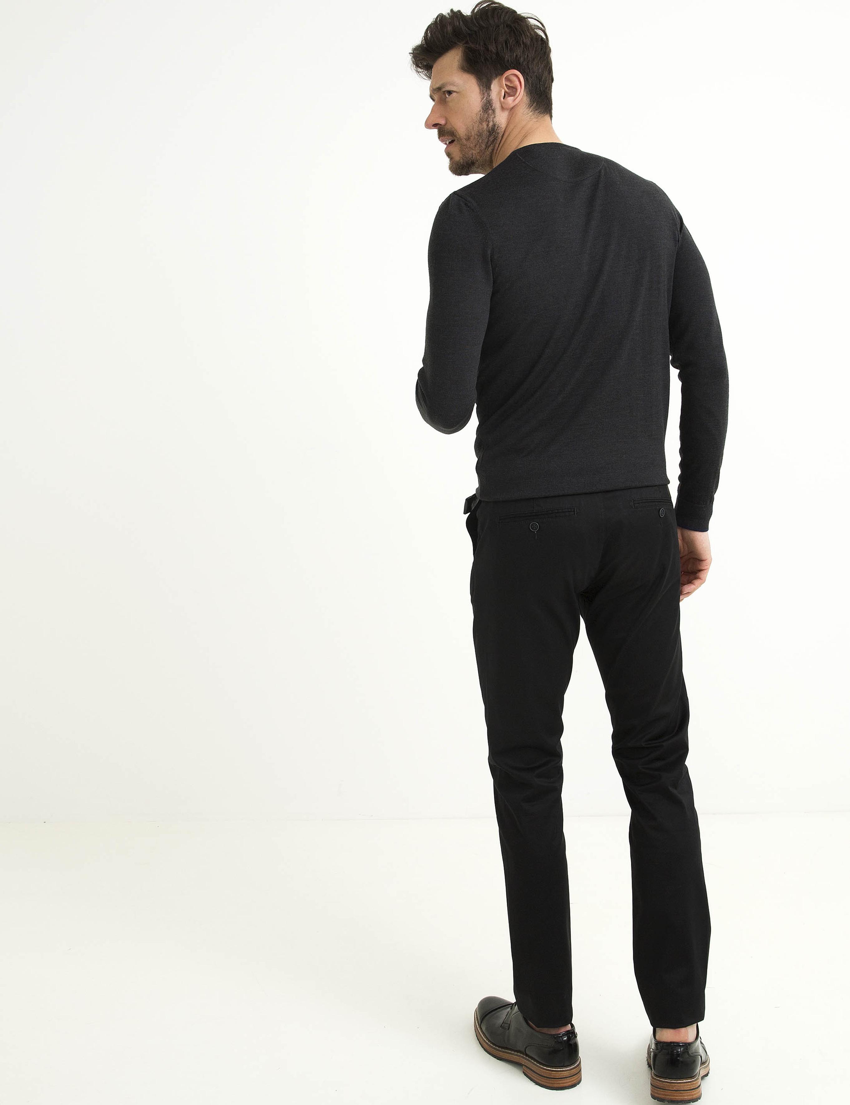 Siyah Slim Fit Chino Pantolon