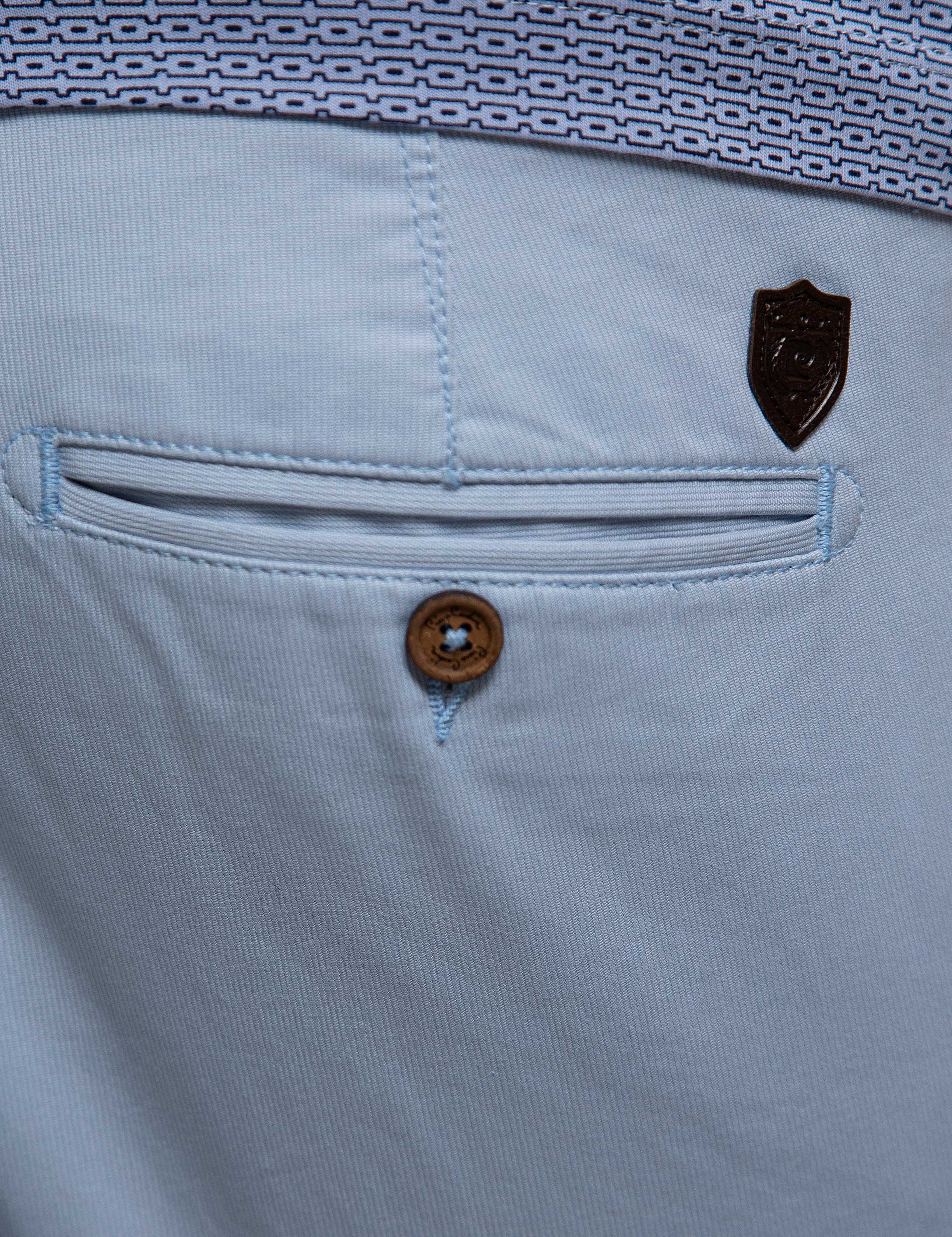 Açık Mavi Slim Fit Chino Pantolon - Image 4
