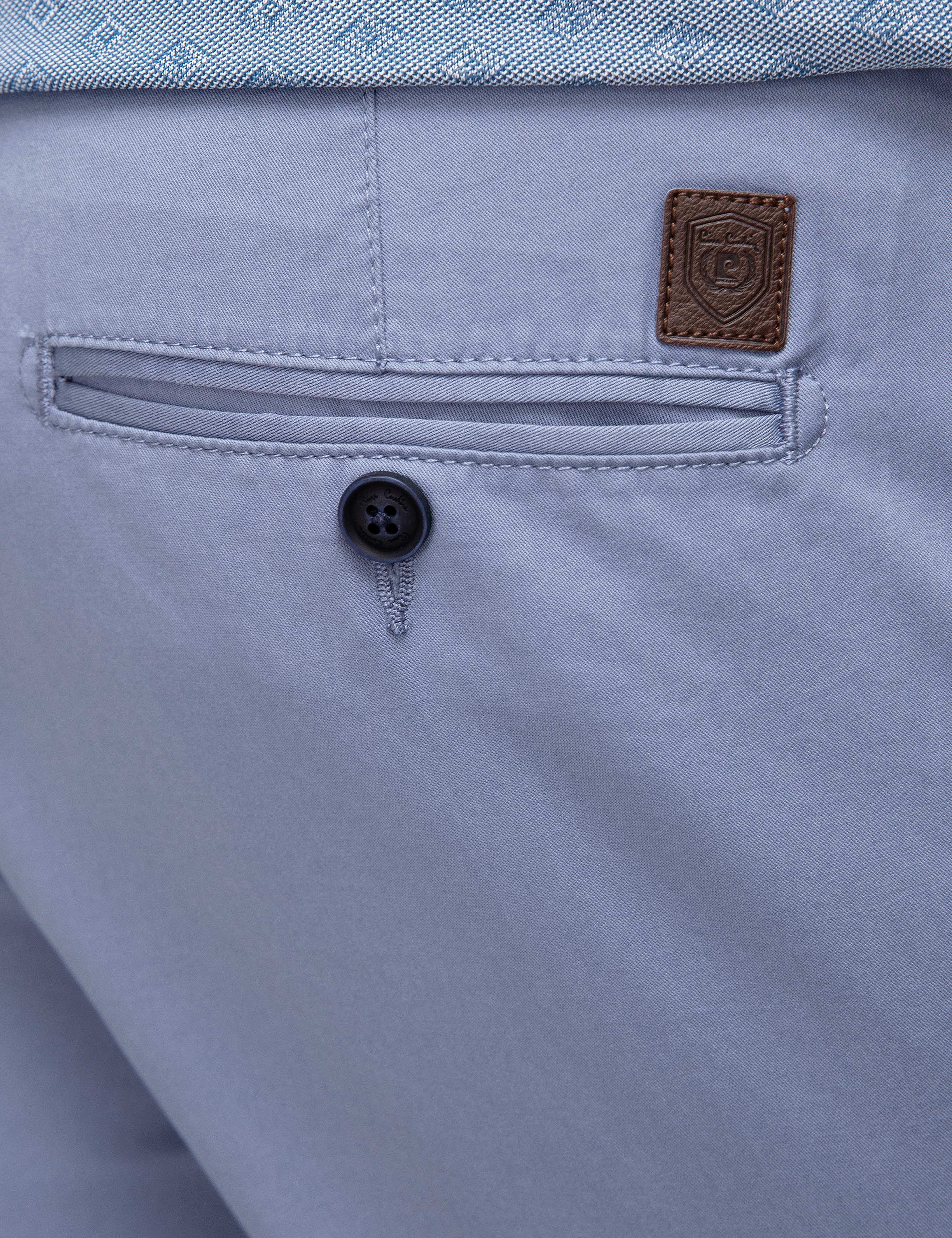 Koyu Mavi Regular Fit Kanvas Pantolon - Image 4