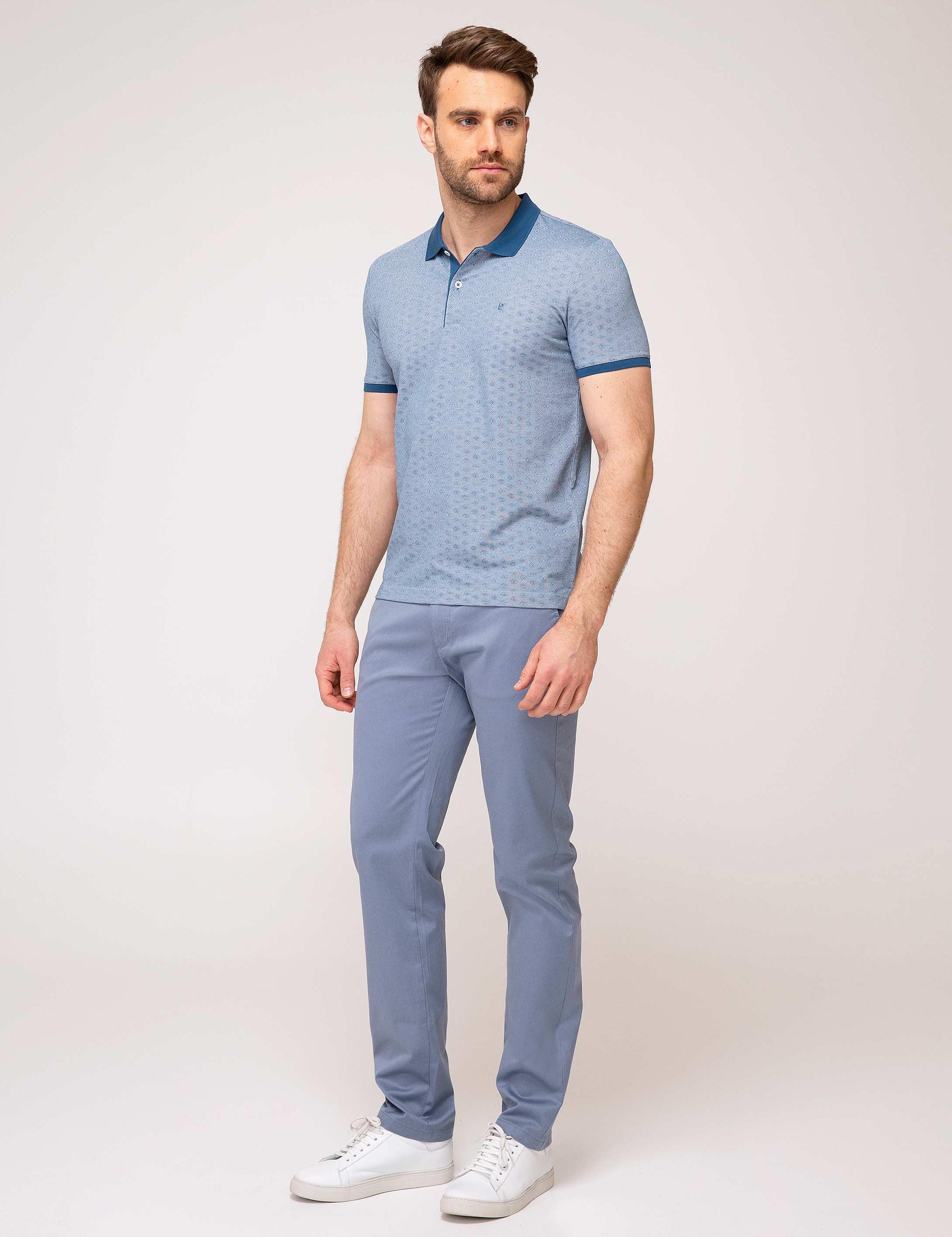 Koyu Mavi Regular Fit Chino Pantolon