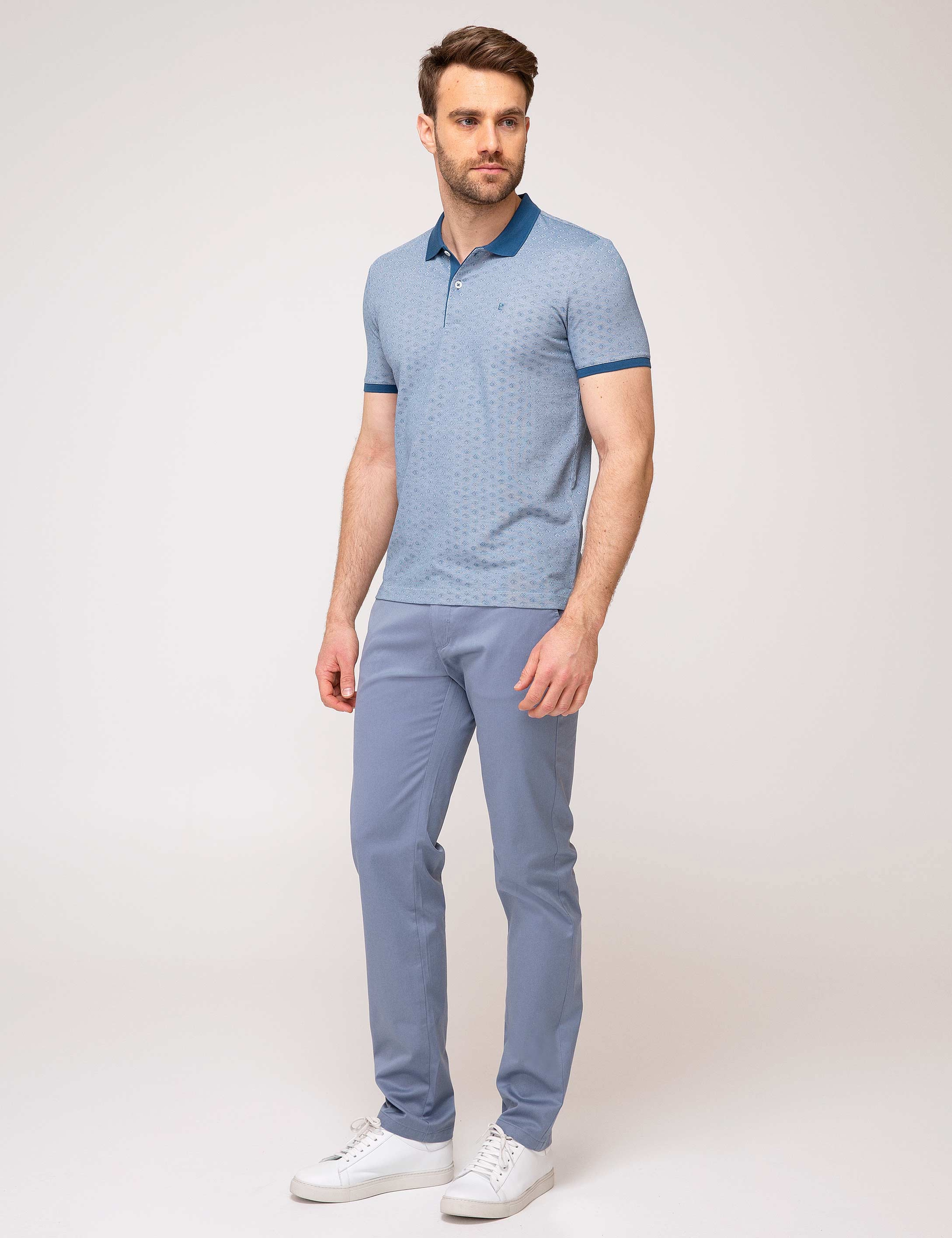 Koyu Mavi Regular Fit Kanvas Pantolon
