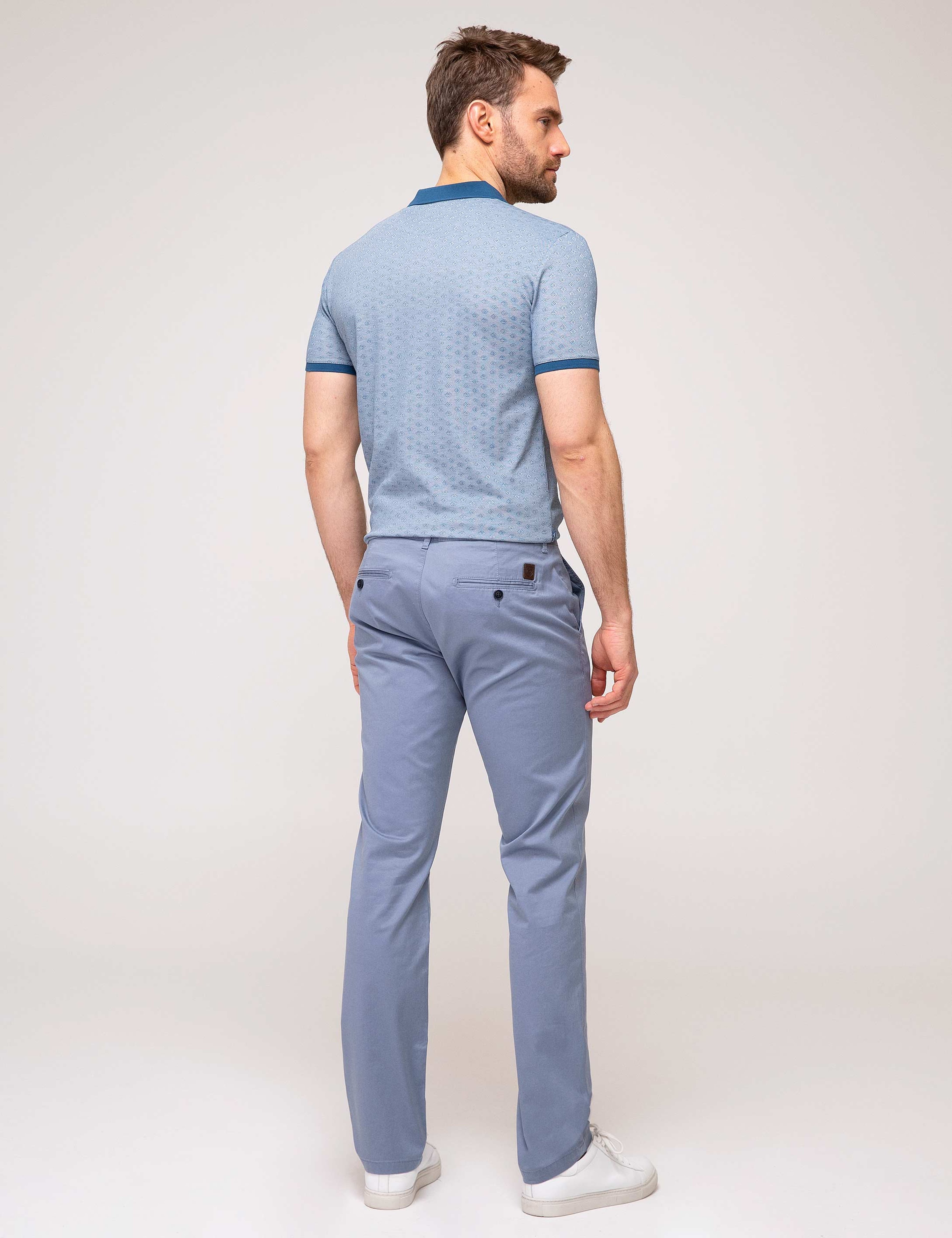 Koyu Mavi Regular Fit Kanvas Pantolon - Image 3