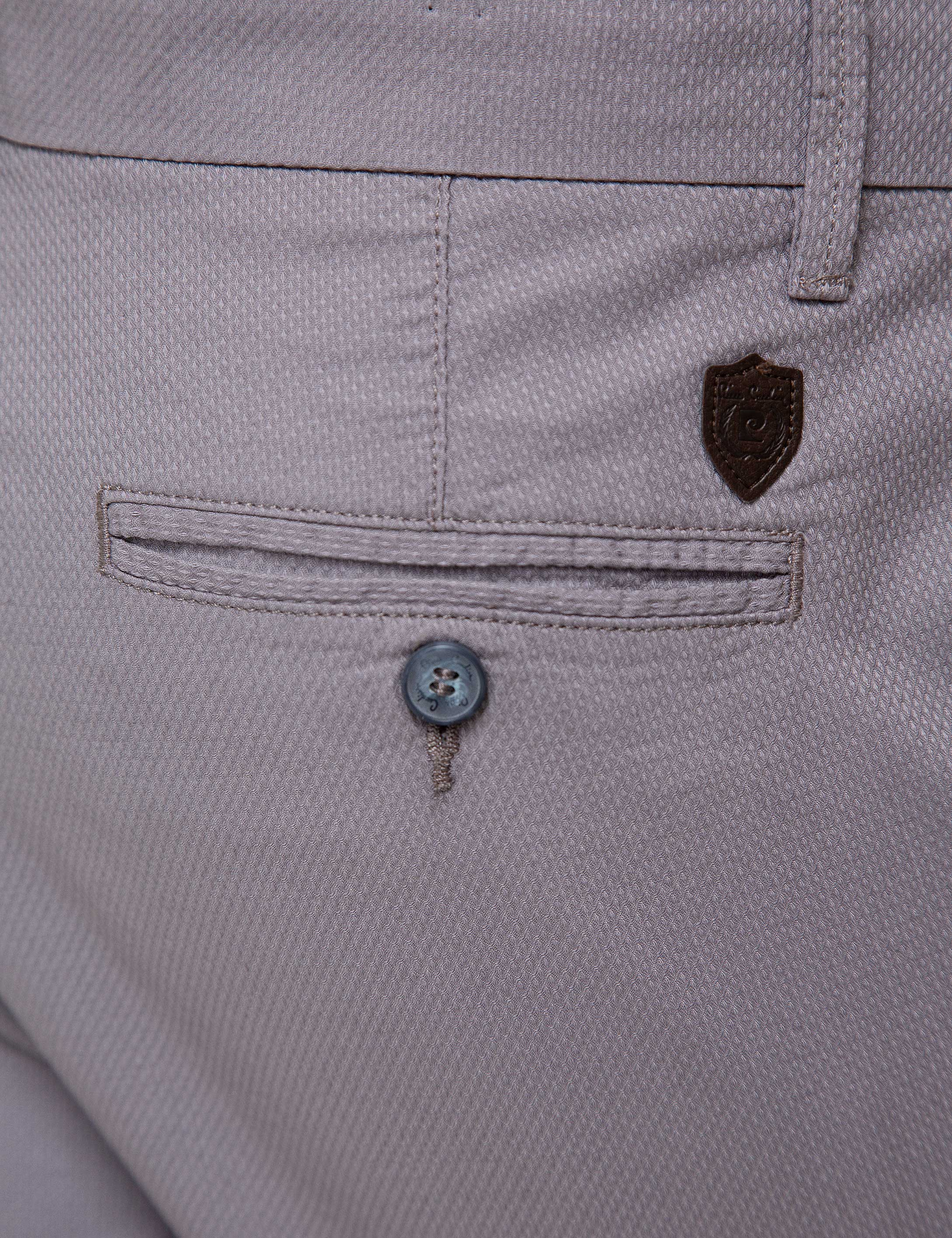 Gri Slim Fit Chino Pantolon - Image 4