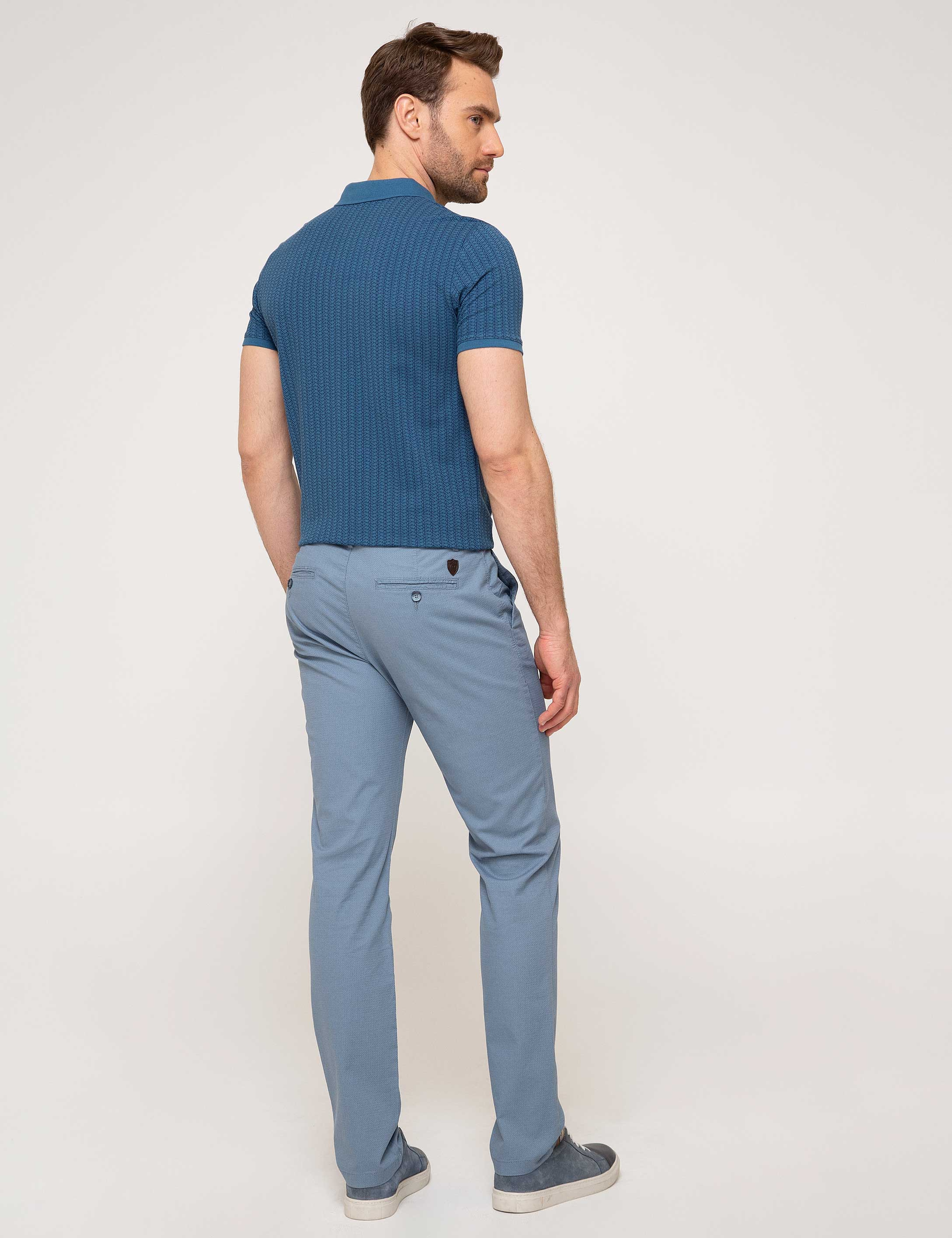 Koyu Mavi Slim Fit Chino Pantolon